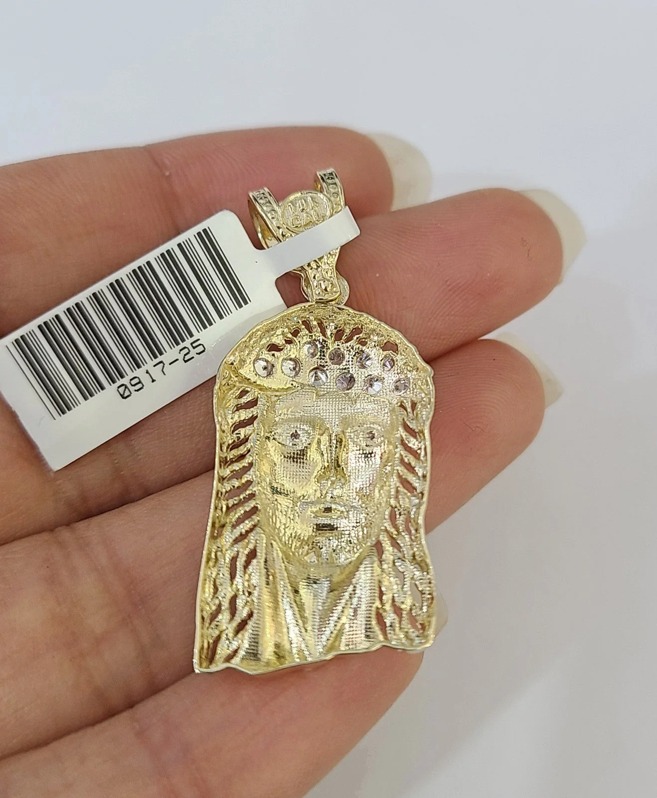 Real 10k Rope Chain Jesus Head Charm Necklace Pendant Set 4mm 18"-28" Gold - Image 6