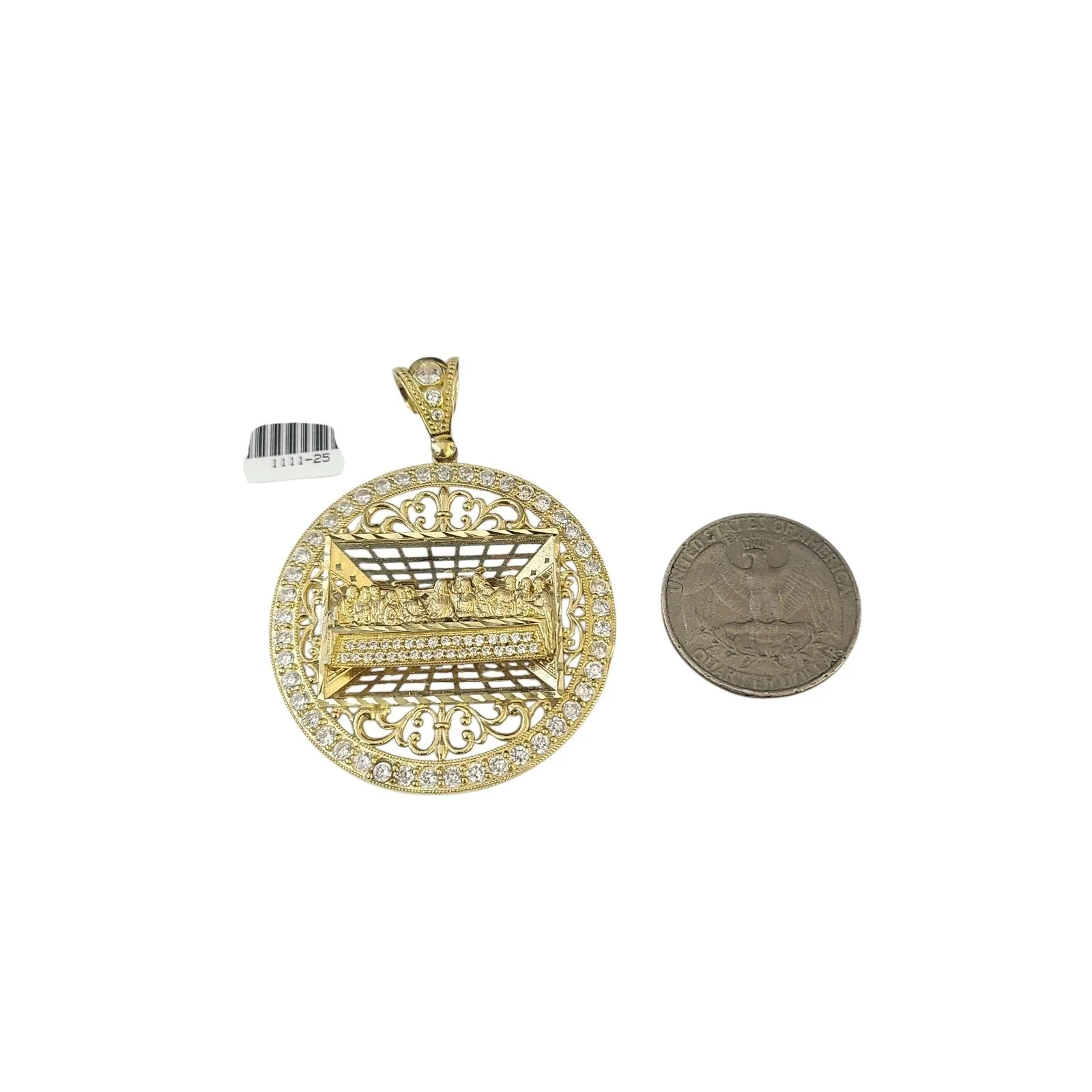 Real 10k Rope Chain Last Supper 7mm 20"-30" Necklace Pendant Set Gold Men - Image 2