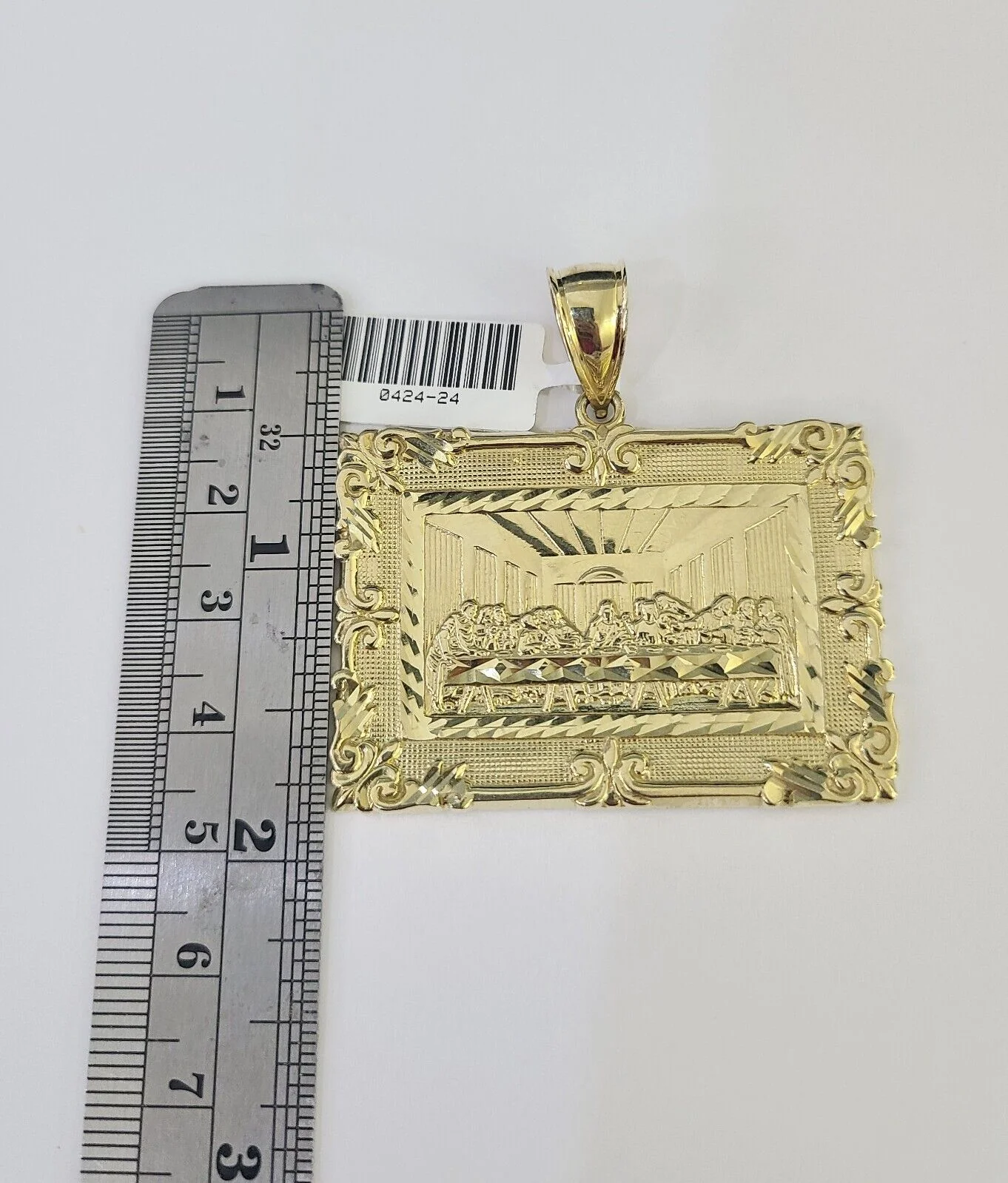 Real 10k Rope Chain Last Supper Charm Set 8mm 20"-30" Inch Necklace Gold - Image 2