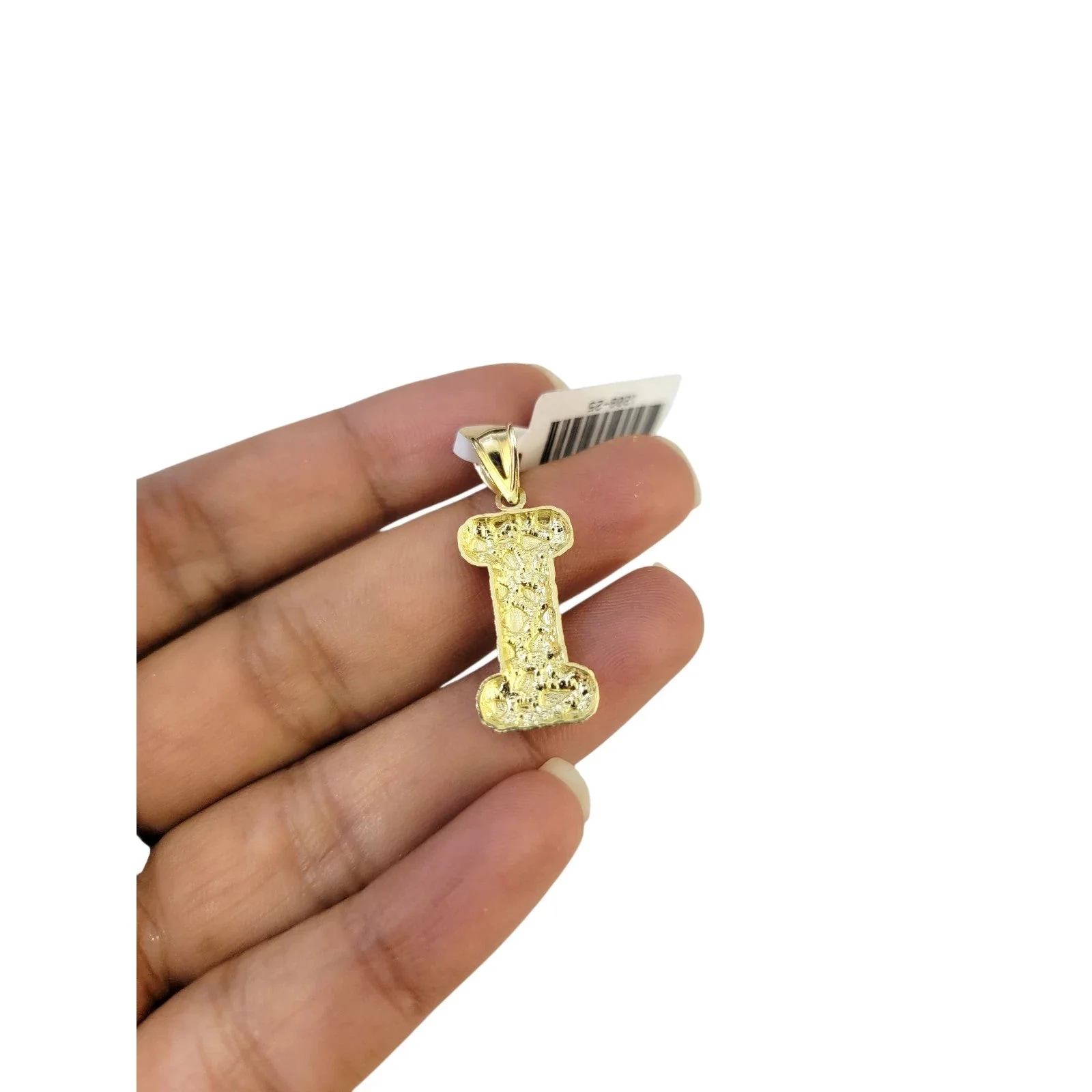 Real 10k Rope Chain Necklace Nugget I Initial Charm Set 3mm 18"-28" Pendant Gold - Image 6