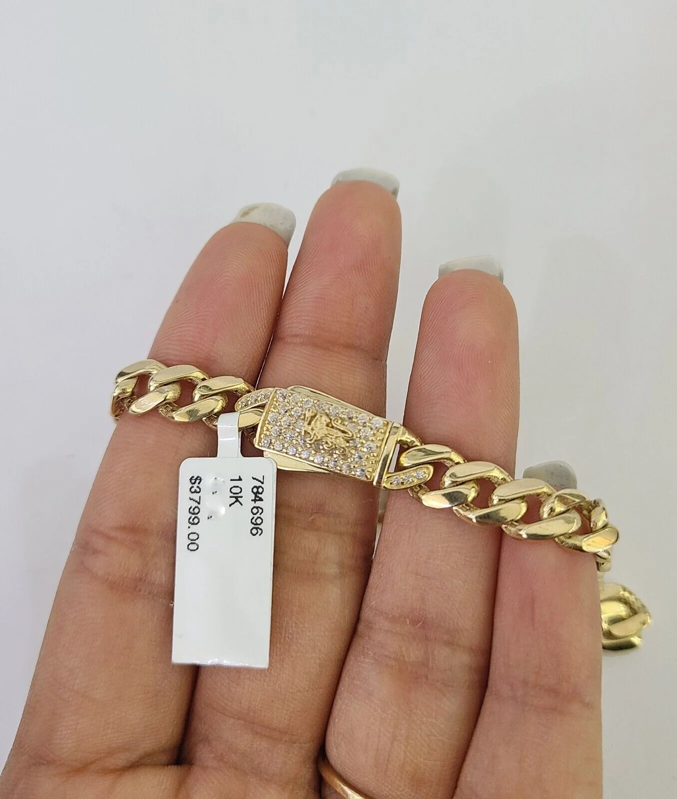 Real 10K Royal Monaco Bracelet Yellow Gold 7" Box Clasp 7mm Genuine Unisex - Image 5
