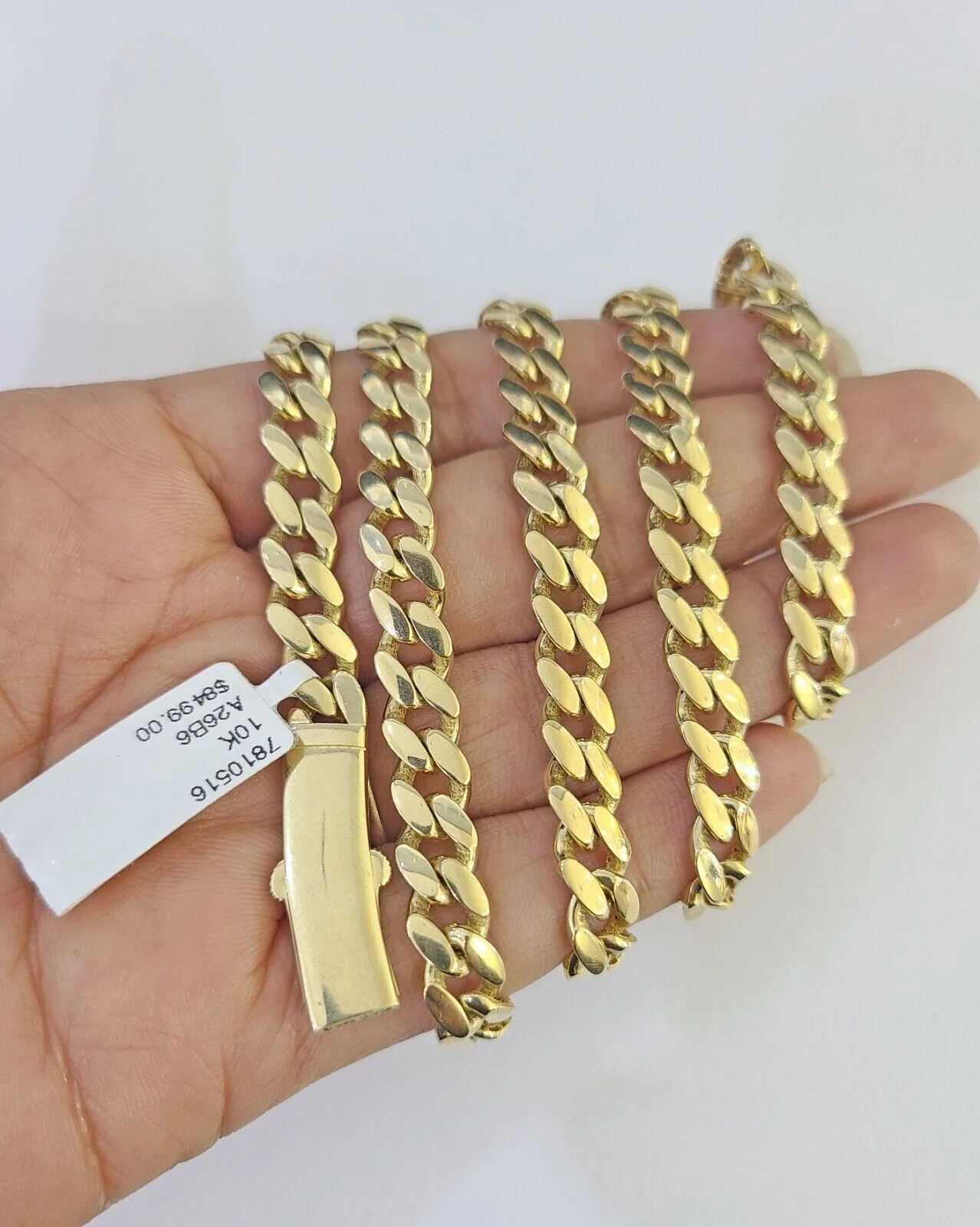 Real 10k Royal Monaco Chain 6mm 24 inches Yellow Gold Necklace Men Women - Image 3