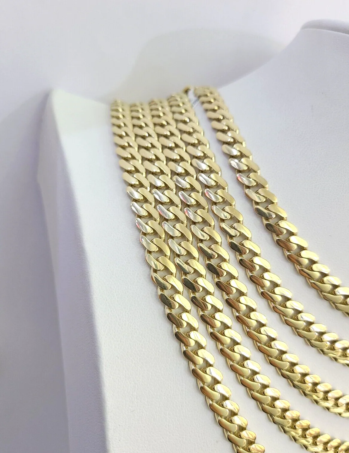Real 10k Royal Monaco Chain 7mm 16-24 inches Necklace Yellow Gold Box Clasp - Image 5