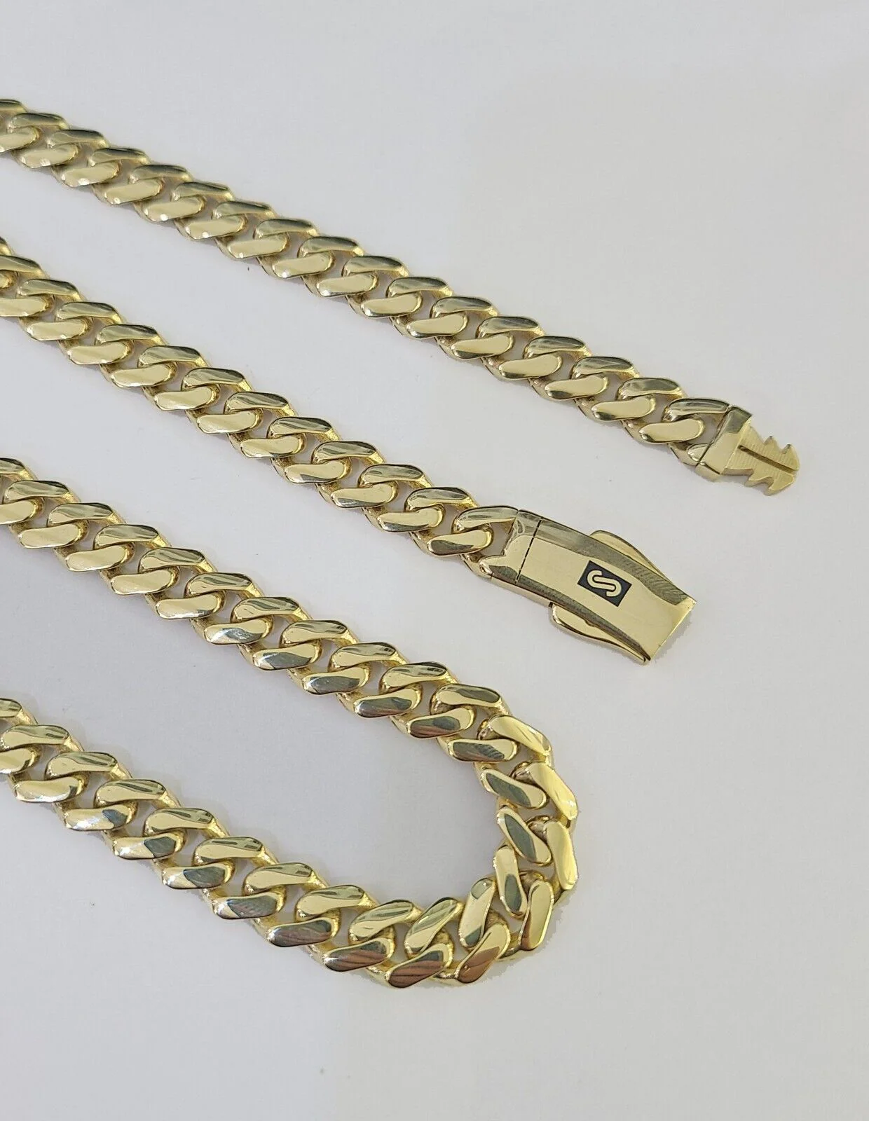 Real 10k Royal Monaco Chain 7mm 18-26 inches Necklace Yellow Gold Box Clasp - Image 6