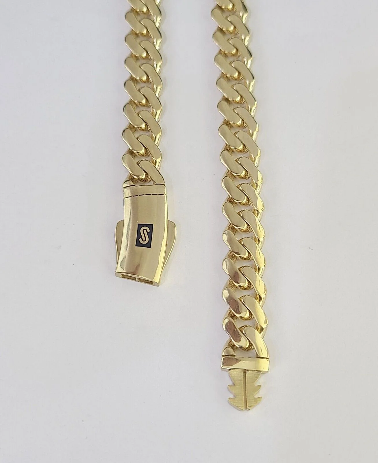 Real 10k Royal Monaco Chain 9mm 18-26 inches Necklace Yellow Gold Box Clasp - Image 4
