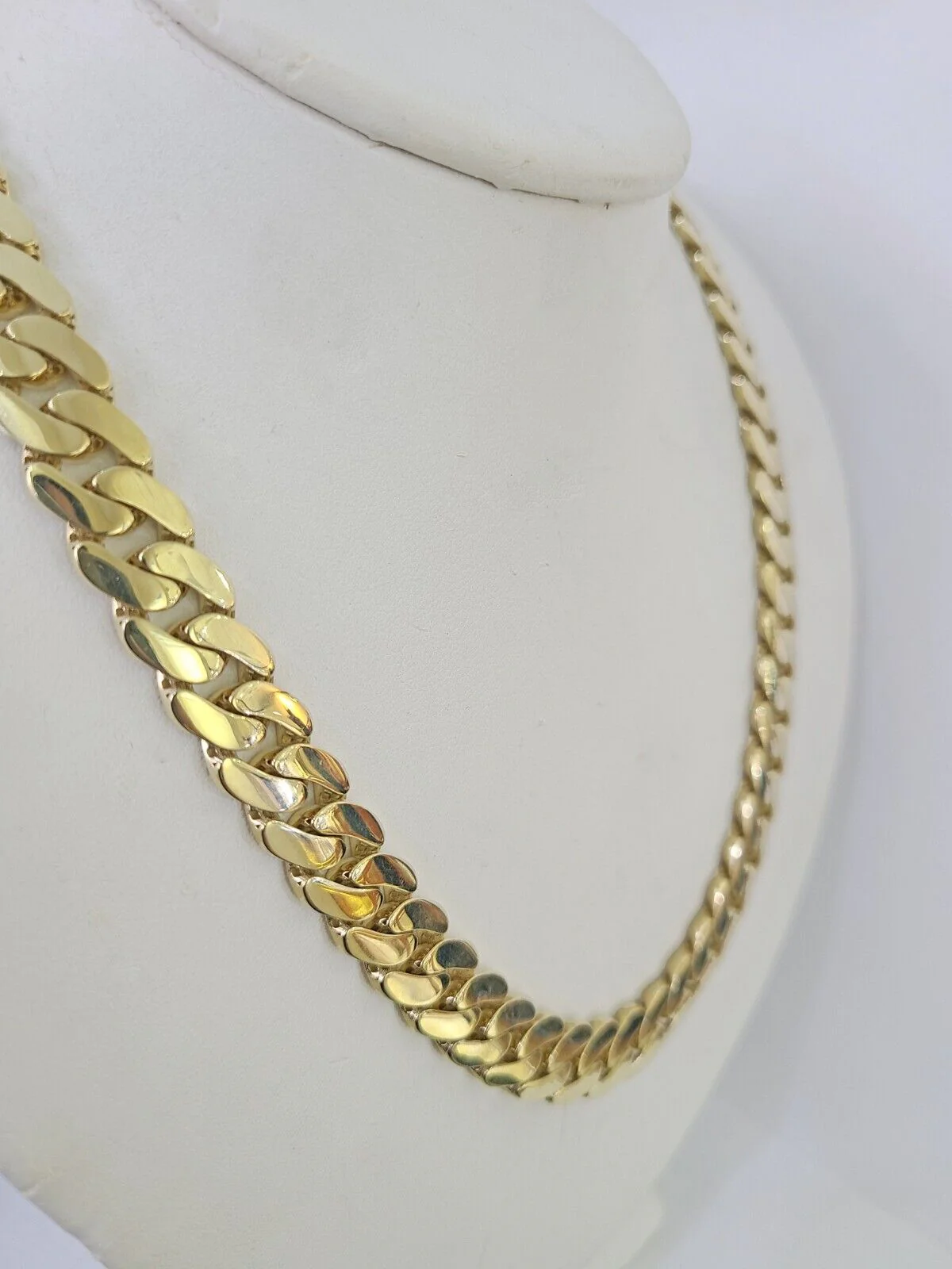 Real 10K Royal Monaco Chain Box Clasp 11mm Gold Necklace 10Kt 24" Genuine - Image 2