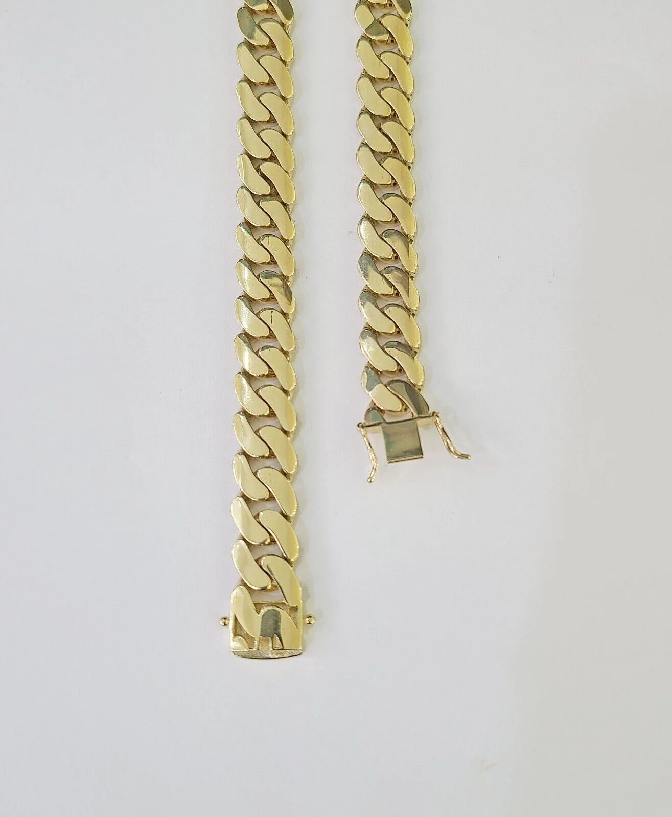 Real 10K Royal Monaco Chain Box Clasp 11mm Gold Necklace 10Kt 24" Genuine - Image 5