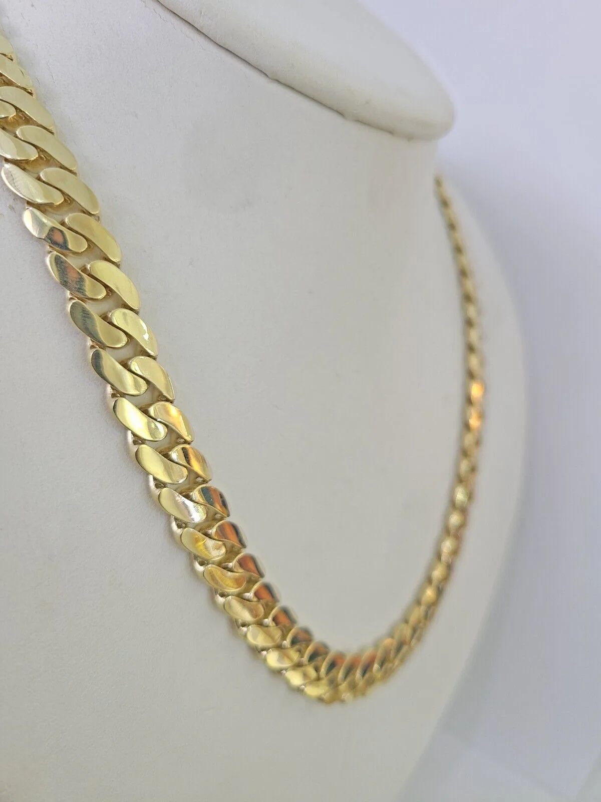 Real 10K Royal Monaco Chain Box Clasp 9mm Gold Necklace 10Kt 24" Genuine - Image 2