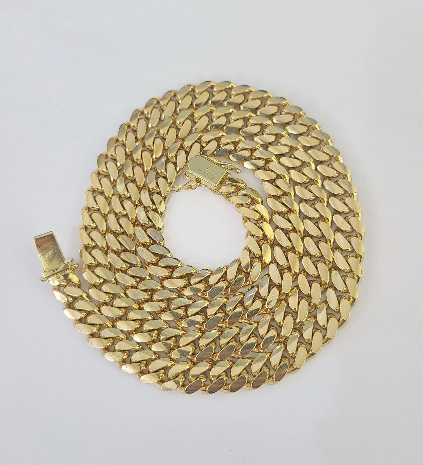 Real 10k Solid Miami Cuban Link Chain Necklace 6mm 7mm 8mm 24 Inches 10kt Gold - Image 7