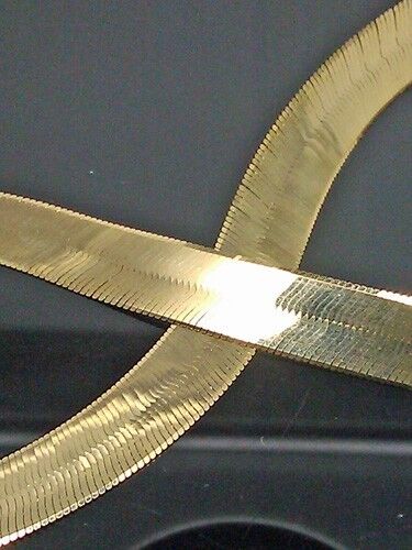 Real 10K Solid Yellow Gold Chain Herringbone Necklace 10mm Thick 22" inch Length - Image 4