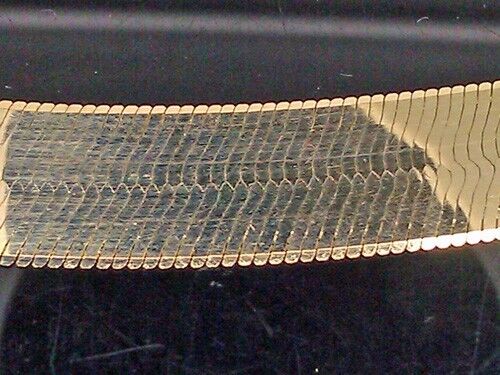 Real 10k Solid Yellow Gold Herringbone chain Necklace 10 mm 20 Inch 10kt Gold - Image 6