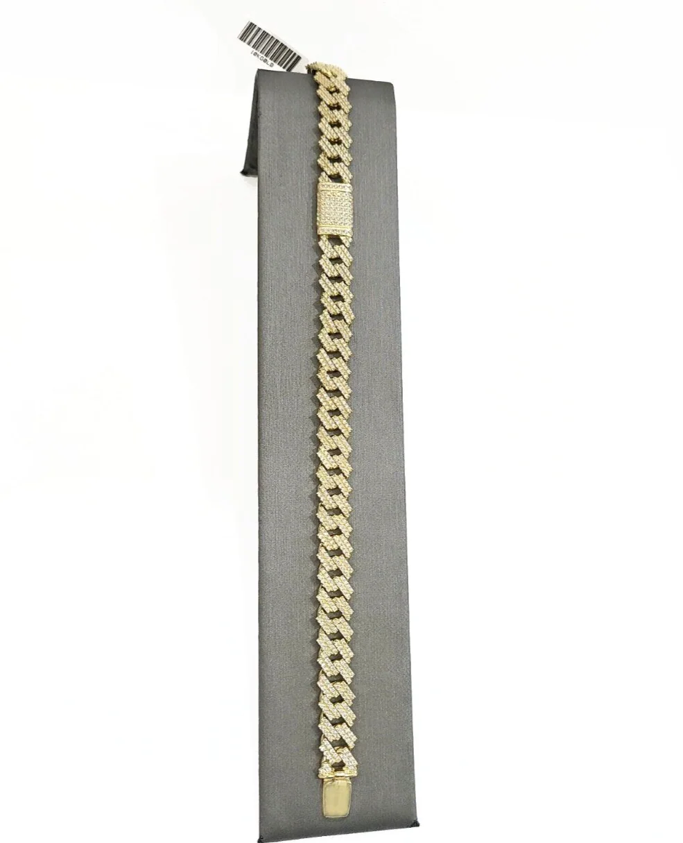 Real 10k Solid Yellow Gold Miami Cuban Bracelet 9" Inch 10mm Box Lock - Image 2