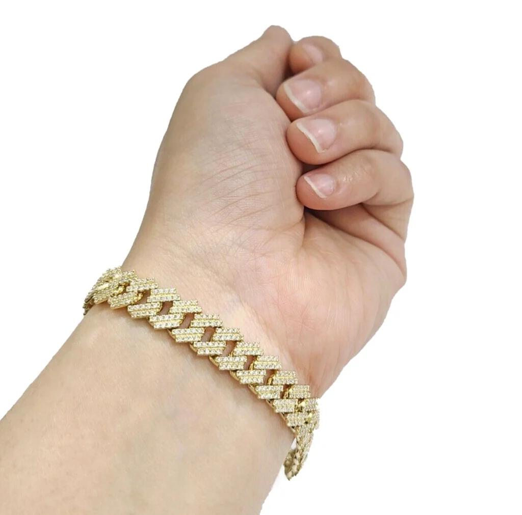 Real 10k Solid Yellow Gold Miami Cuban Bracelet 9" Inch 10mm Box Lock - Image 3