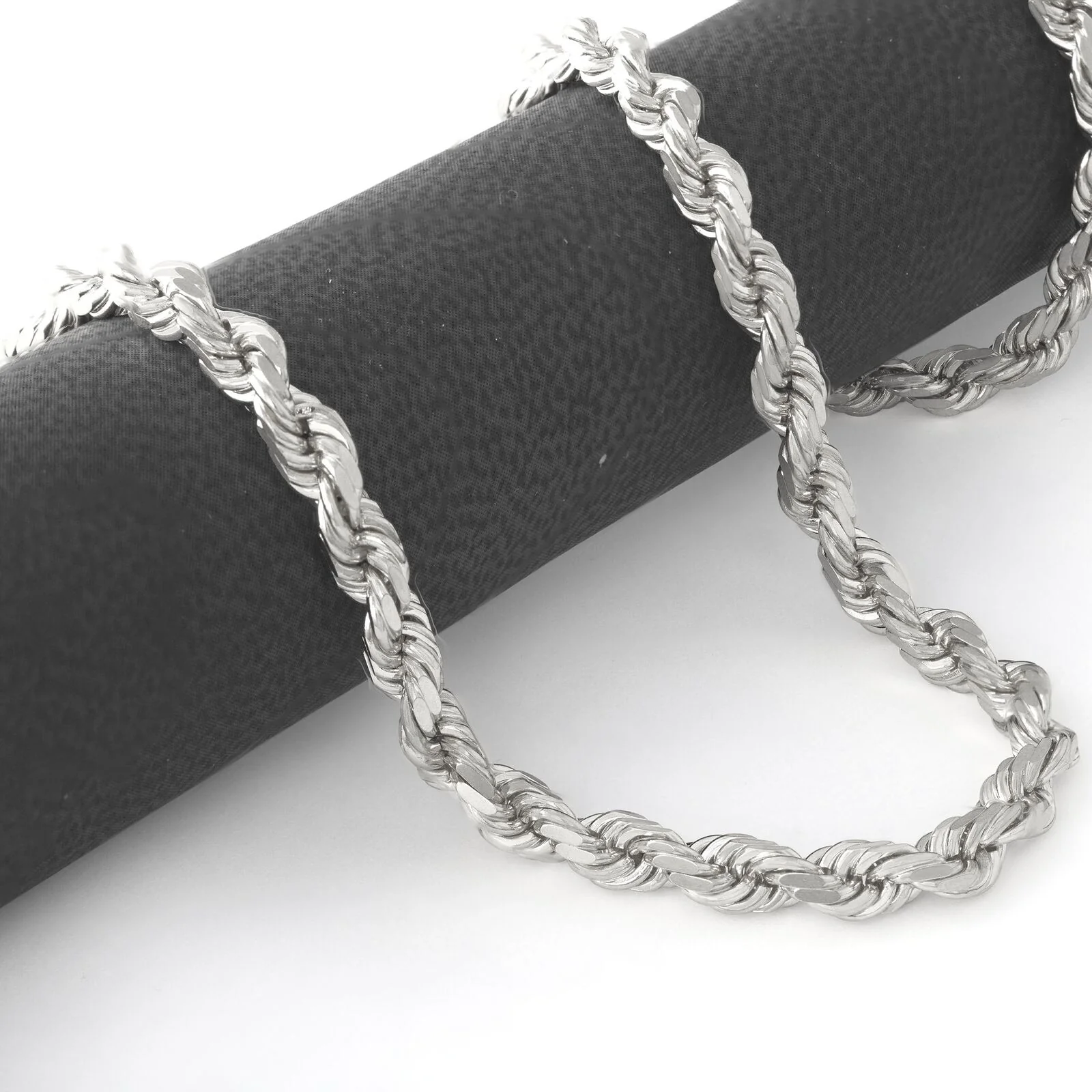 Real 10K White Gold Rope Chain 6mm Necklace 20'' Inches Lobster Lock 10kt - Image 10