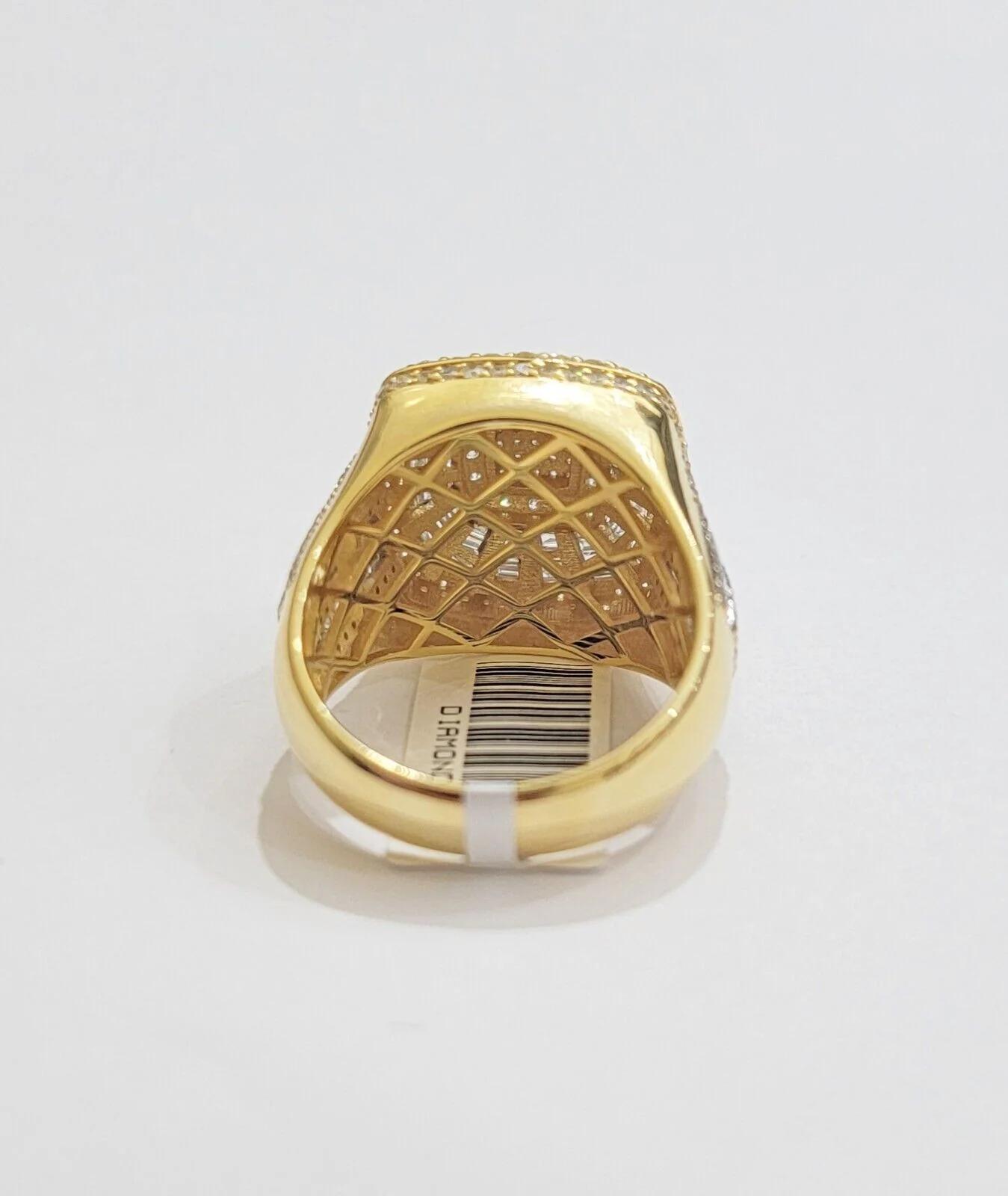 Real 10k Yellow Diamond Ring Mens Band 3.40 Ct Round Cut & Baguette GENUINE - Image 5