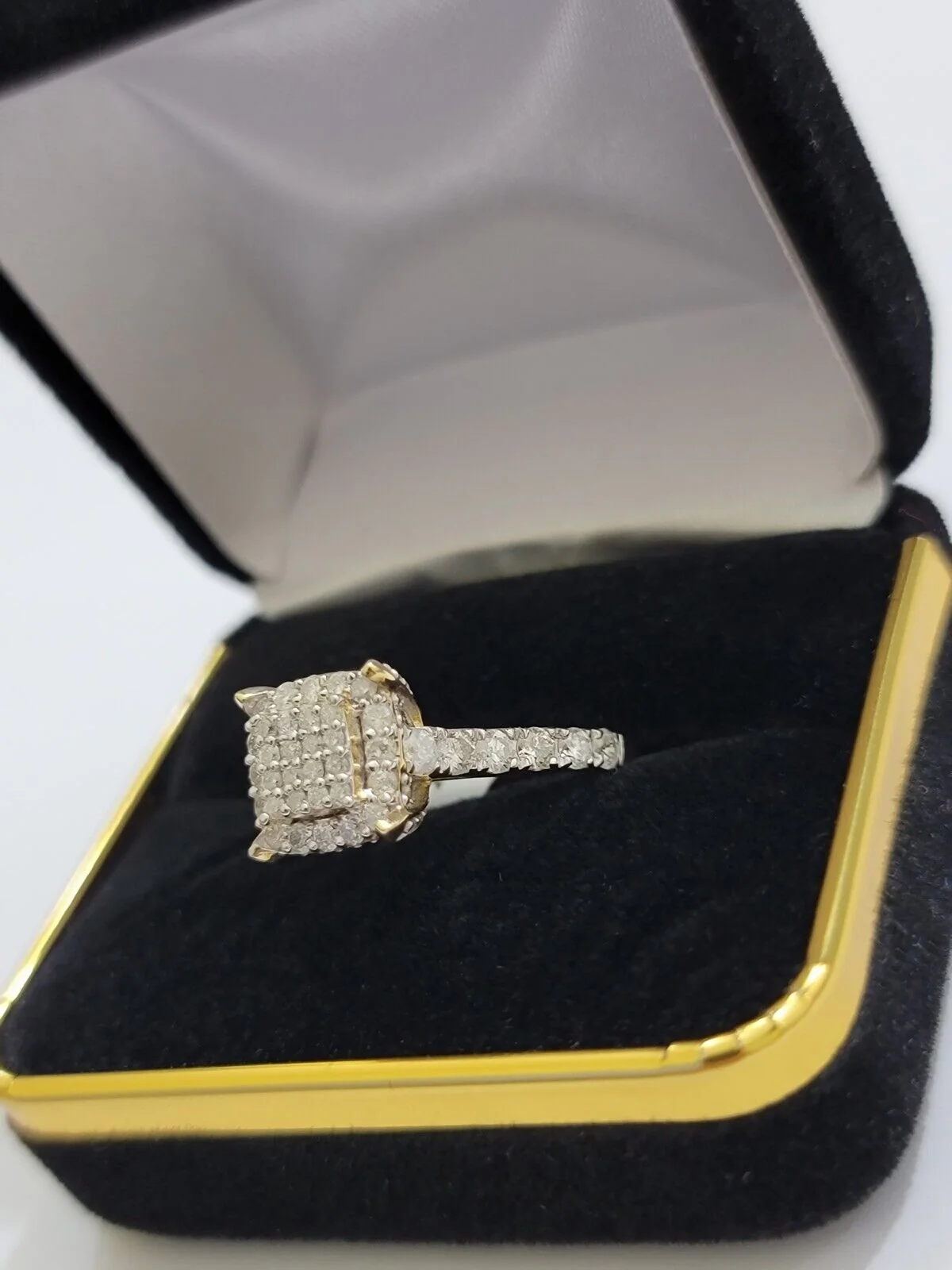 Real 10k Yellow Gold 1.35CT Diamond Ring Women Band Natural Genuine Wedding SALE - Image 10