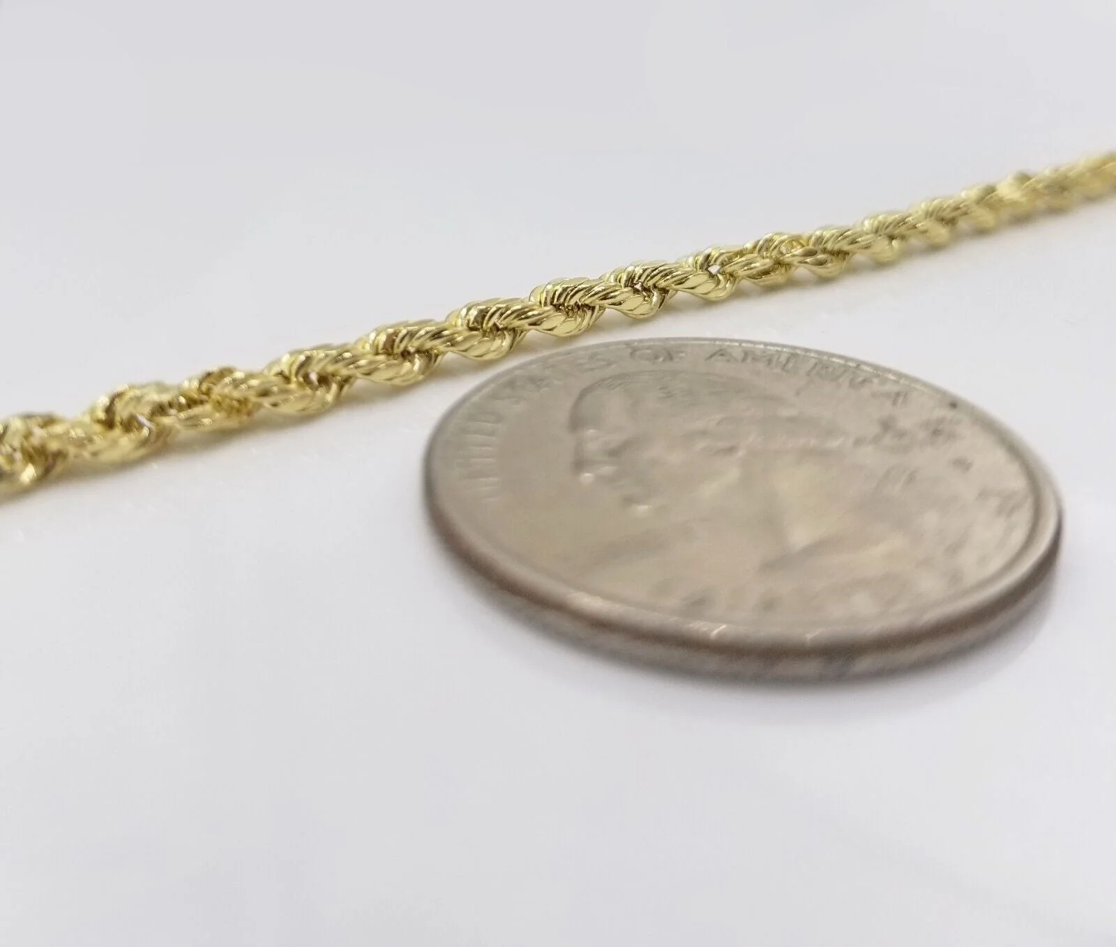 Real 10k Yellow Gold 3mm Rope Chain 20" inch Necklace And Jesus Head Pendant - Image 8