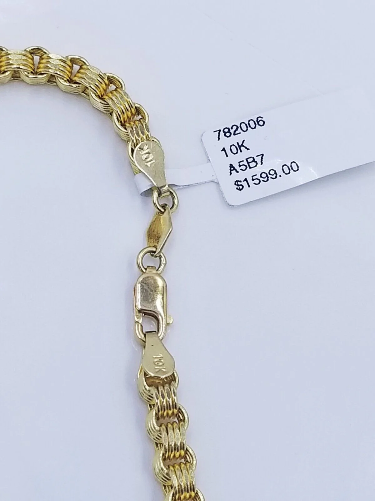 Real 10k Yellow Gold 4mm Box Byzantine Bracelet 8.5" inch 10kt Unisex Men Women - Image 7