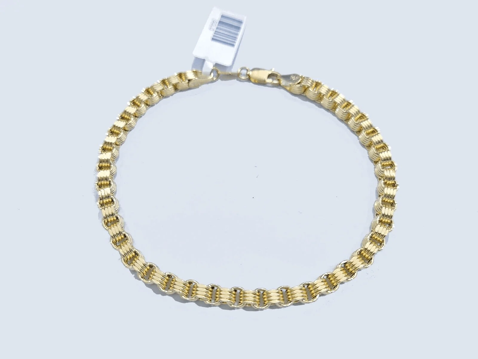 Real 10k Yellow Gold 4mm Box Byzantine Bracelet 8" inch 10kt Unisex Men Women - Image 4