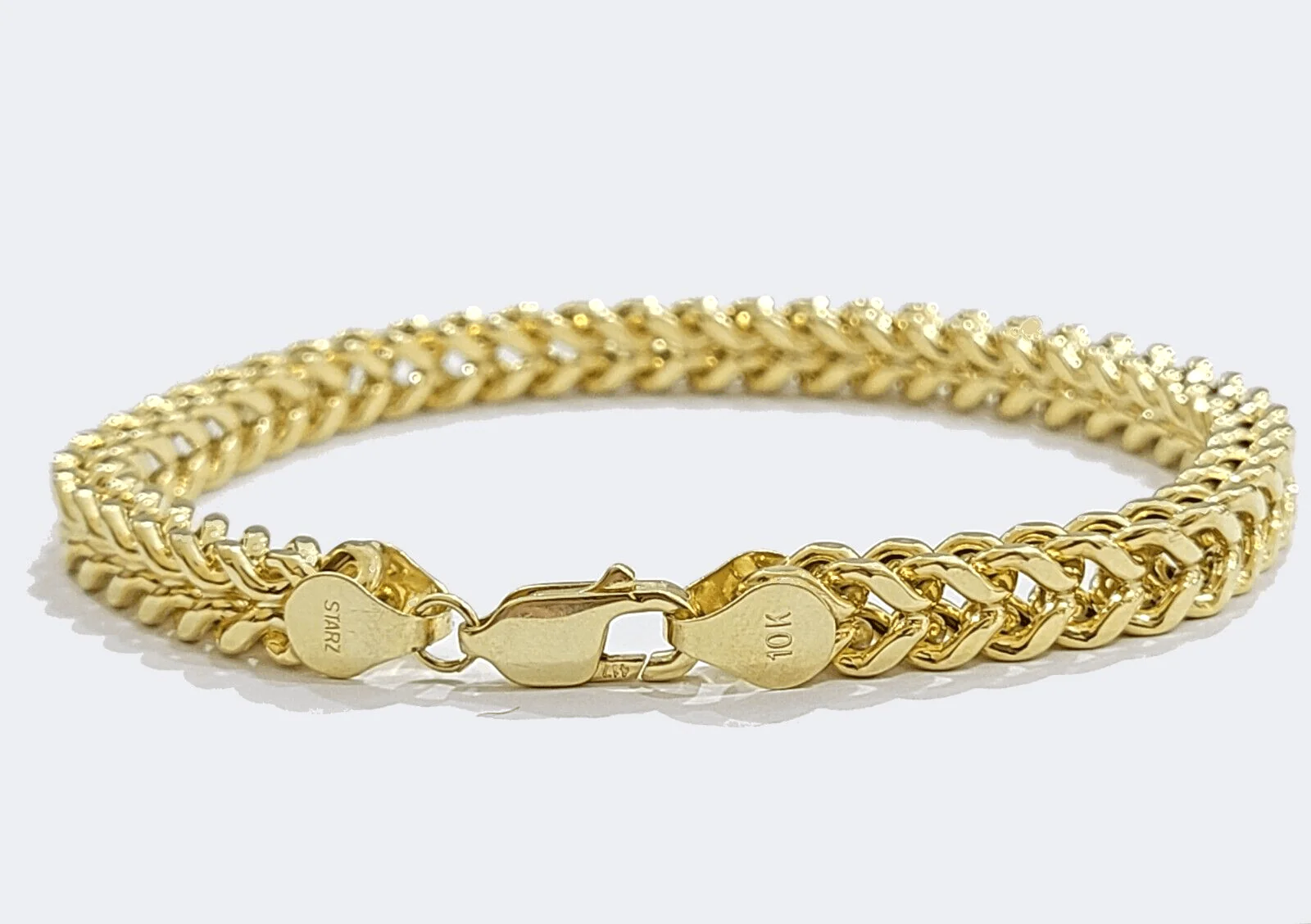 Real 10k Yellow Gold 6mm Franco Bracelet 8" inch 10kt Unisex Men Women - Image 2