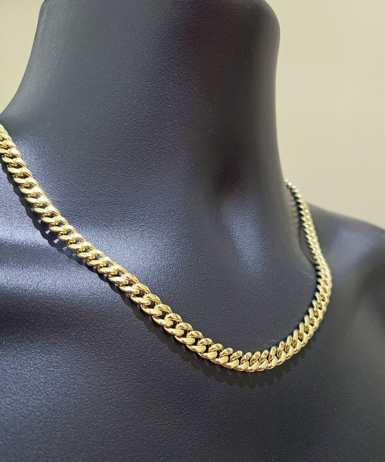 Real 10k Yellow Gold 6mm Miami Cuban Chain Necklace 18''-28'' inch 10kt Unisex - Image 3