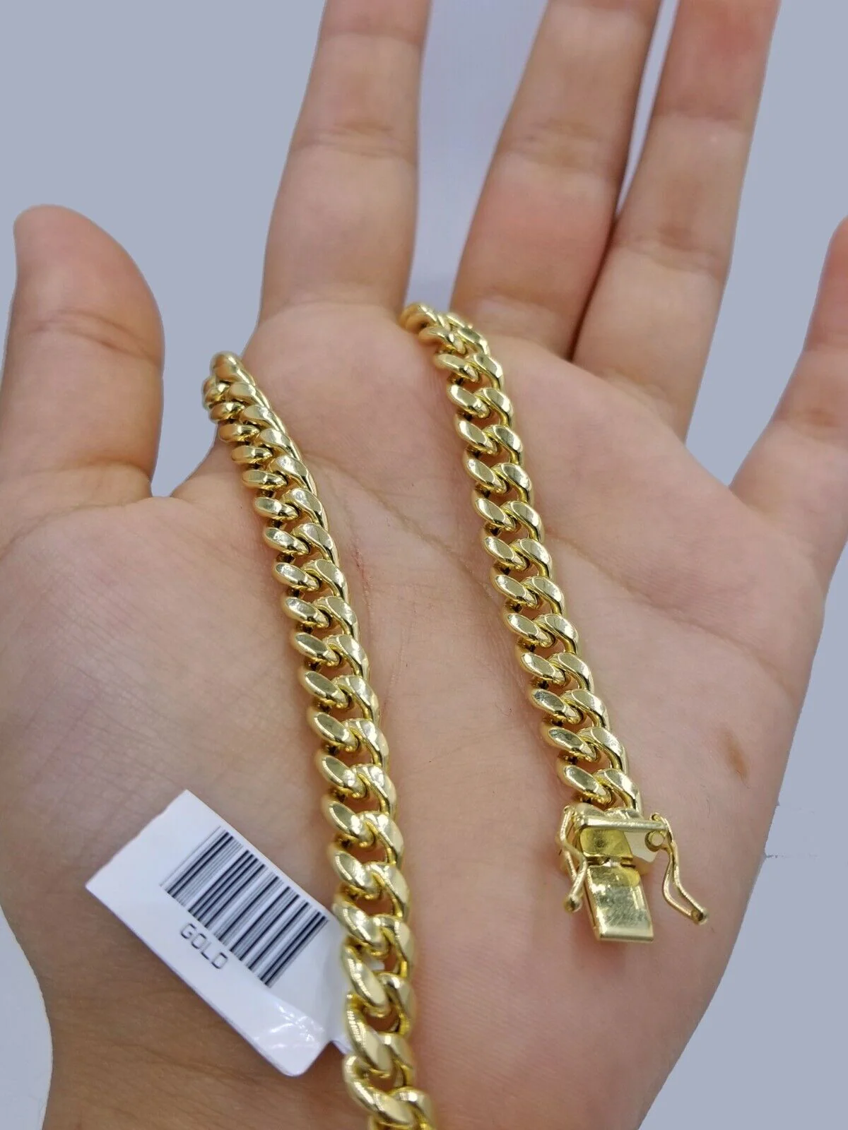 Real 10k Yellow Gold 7mm Miami Cuban Link Bracelet 8" inch Men and Women - Image 3
