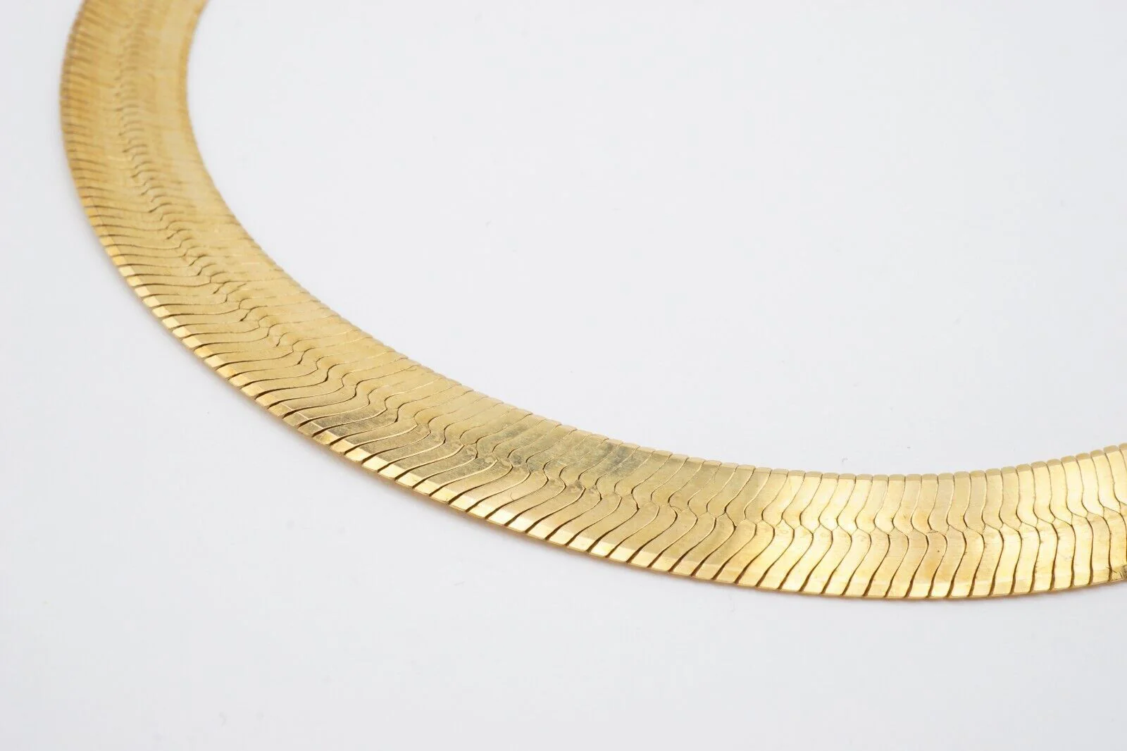 Real 10k Yellow Gold 9mm Herringbone Chain Necklace 20" Inch Lobster lock - Image 5