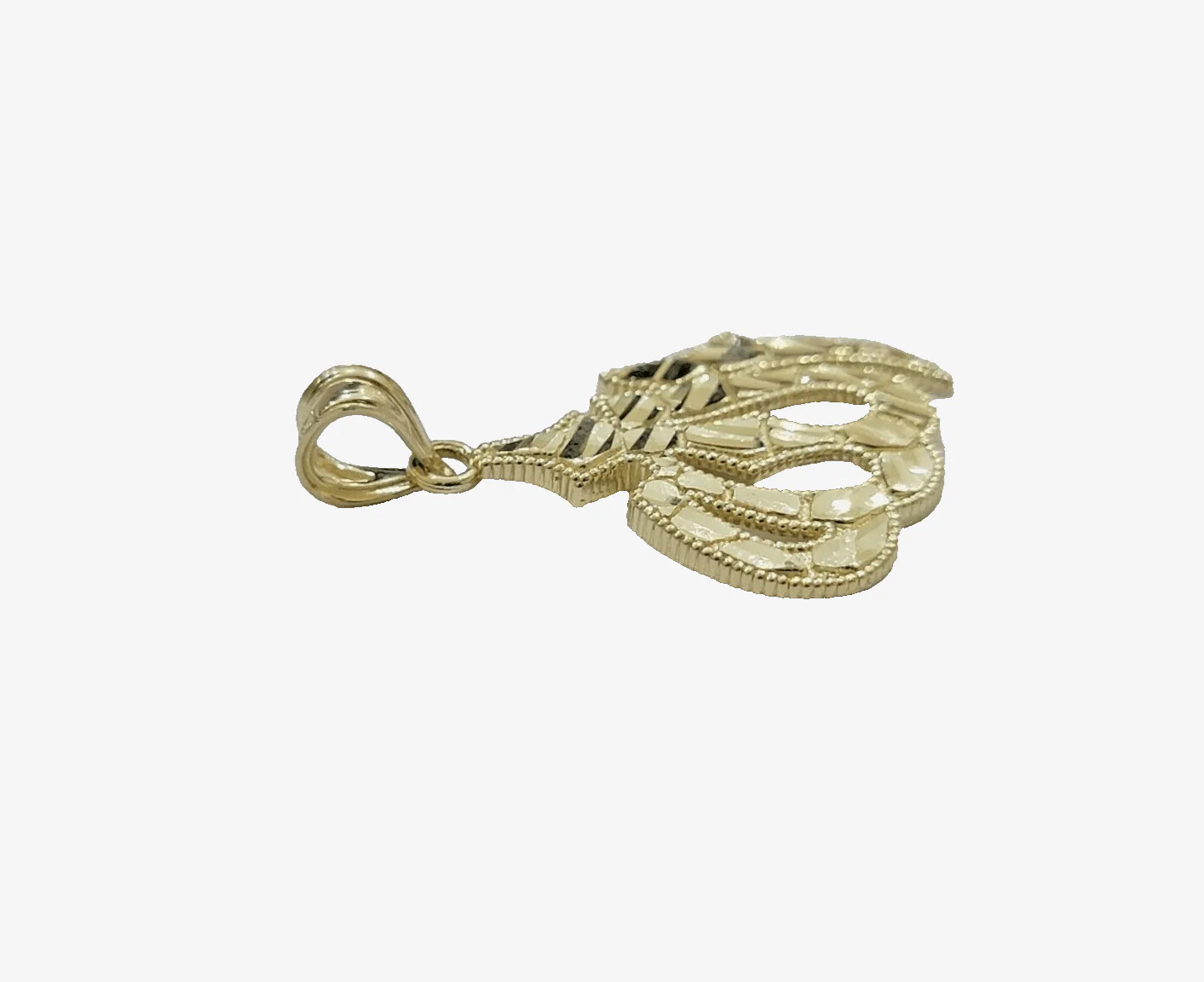 Real 10k Yellow Gold Allah Charm 1 Inch Pendant For Necklace & Chain SALE 10kt - Image 5