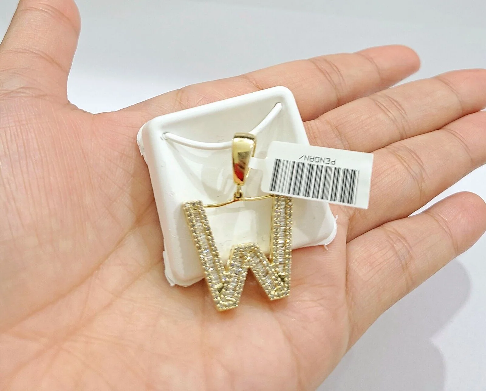 Real 10K Yellow Gold Alphabets Diamond Cut Charm A-Z Pendant Initials - Image 13