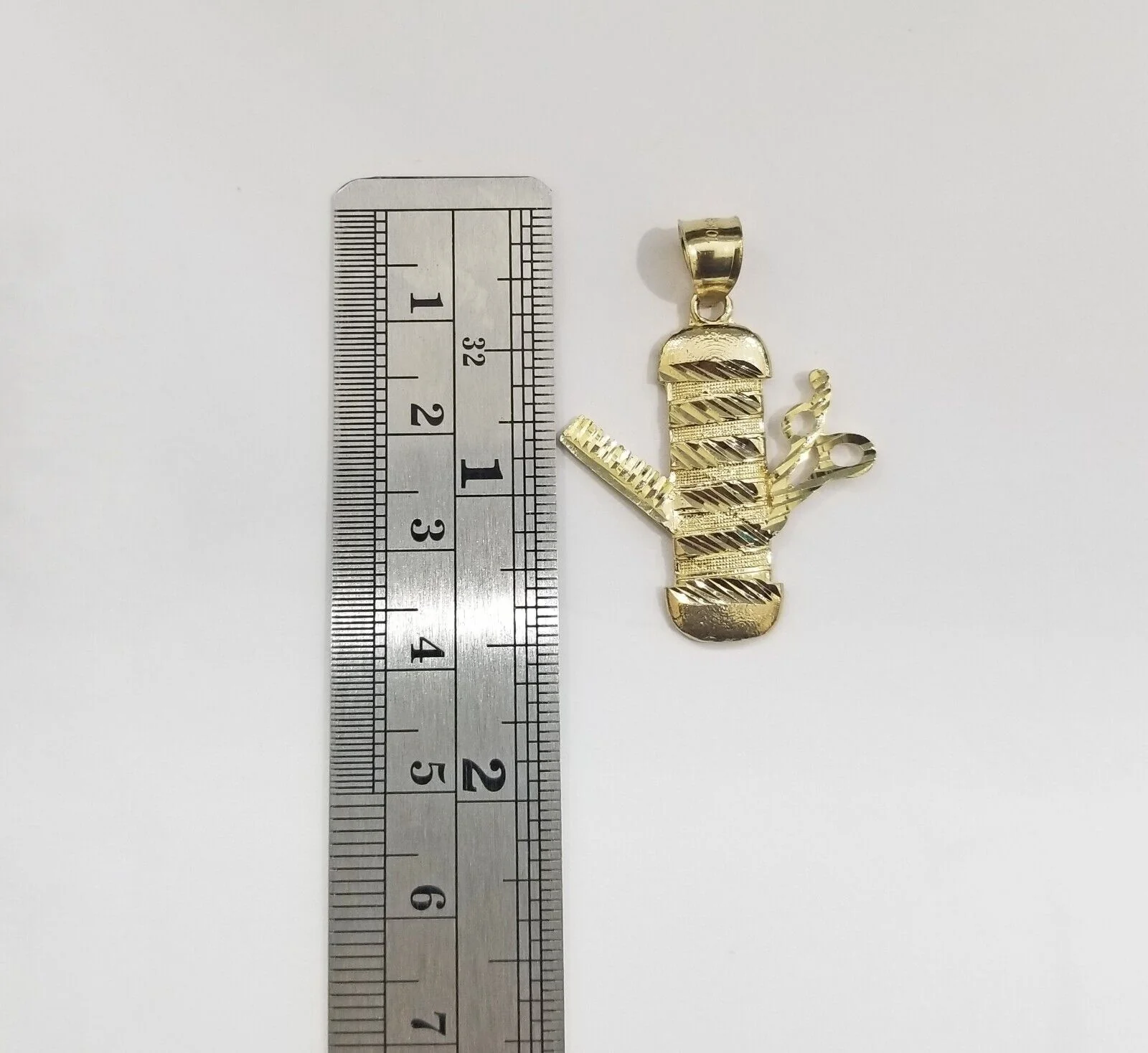 Real 10k Yellow Gold Barber Charm Pendant 10kt for Chain - Image 6