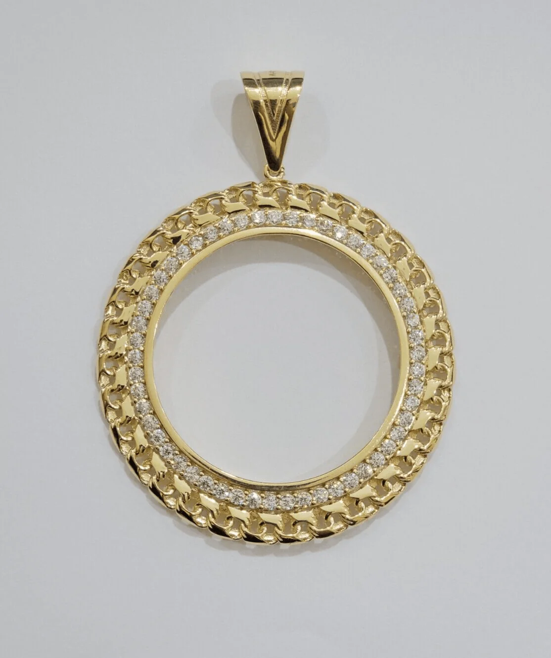 Real 10k Yellow Gold Bezel Charm Pendant Round Mexican Centenario Coin 10kt SALE - Image 3