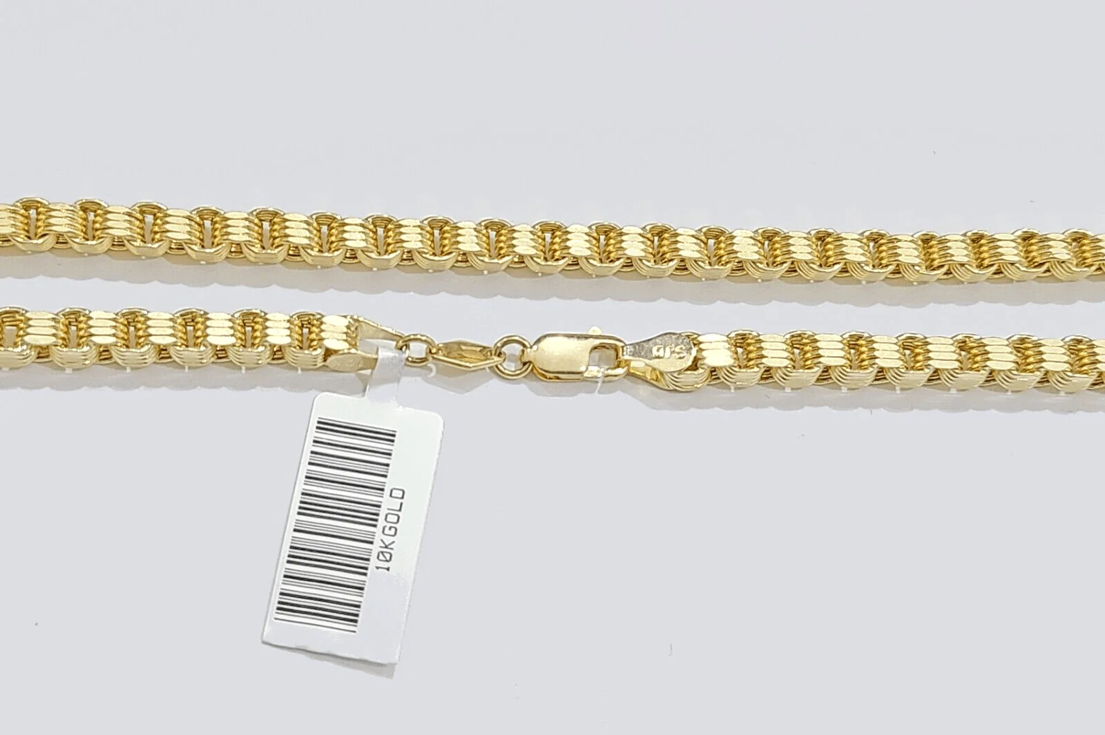 Real 10k Yellow Gold Box Byzantine Bracelet 4mm Unisex 9.5" inch 10kt Men Women - Image 3