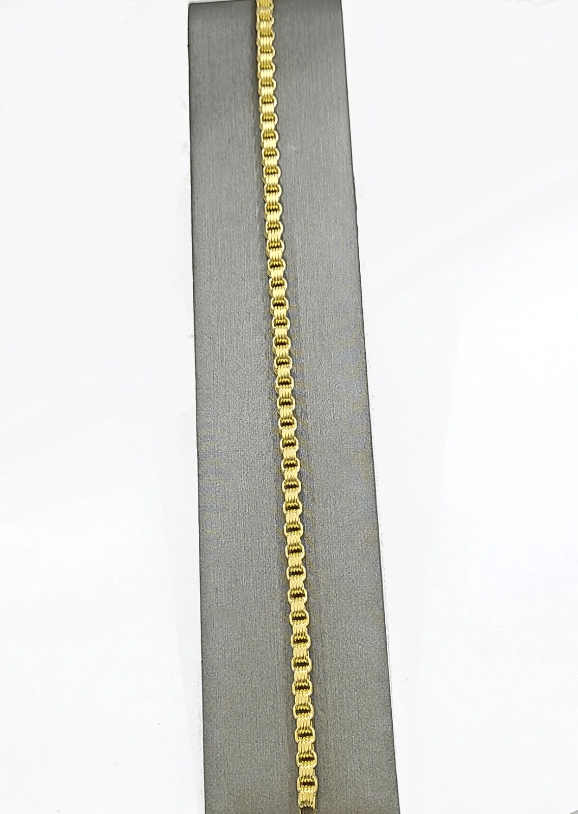 Real 10k Yellow Gold Box Byzantine Bracelet 4mm Unisex 9.5" inch 10kt Men Women - Image 7
