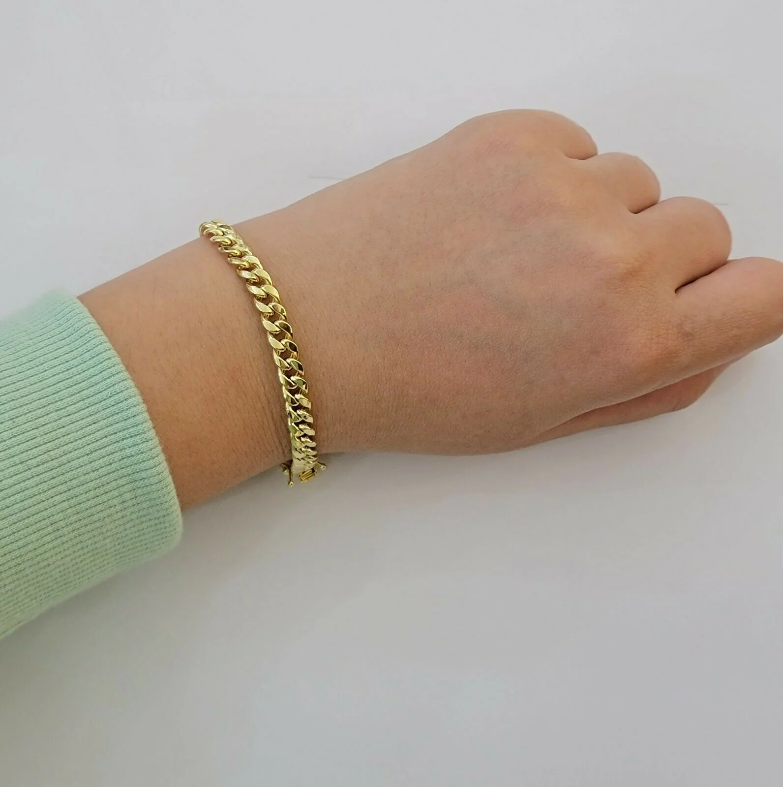 Real 10k Yellow Gold Bracelet 6mm-13mm Miami Cuban Link 9" Inch Mens 10kt ,Chain - Image 18