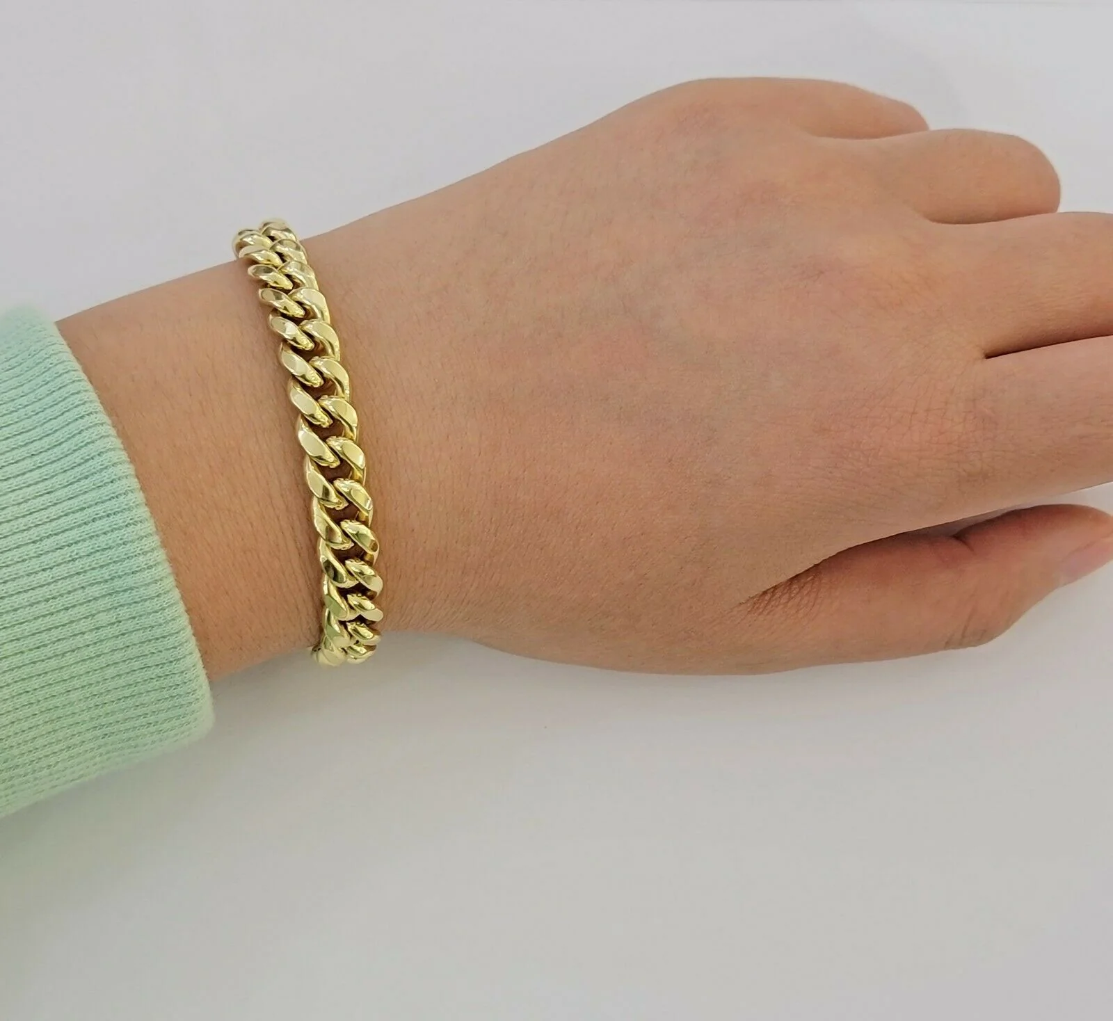 Real 10k Yellow Gold Bracelet 6mm-15mm Miami Cuban Link 7.5"-9" Mens 10kt - Image 15