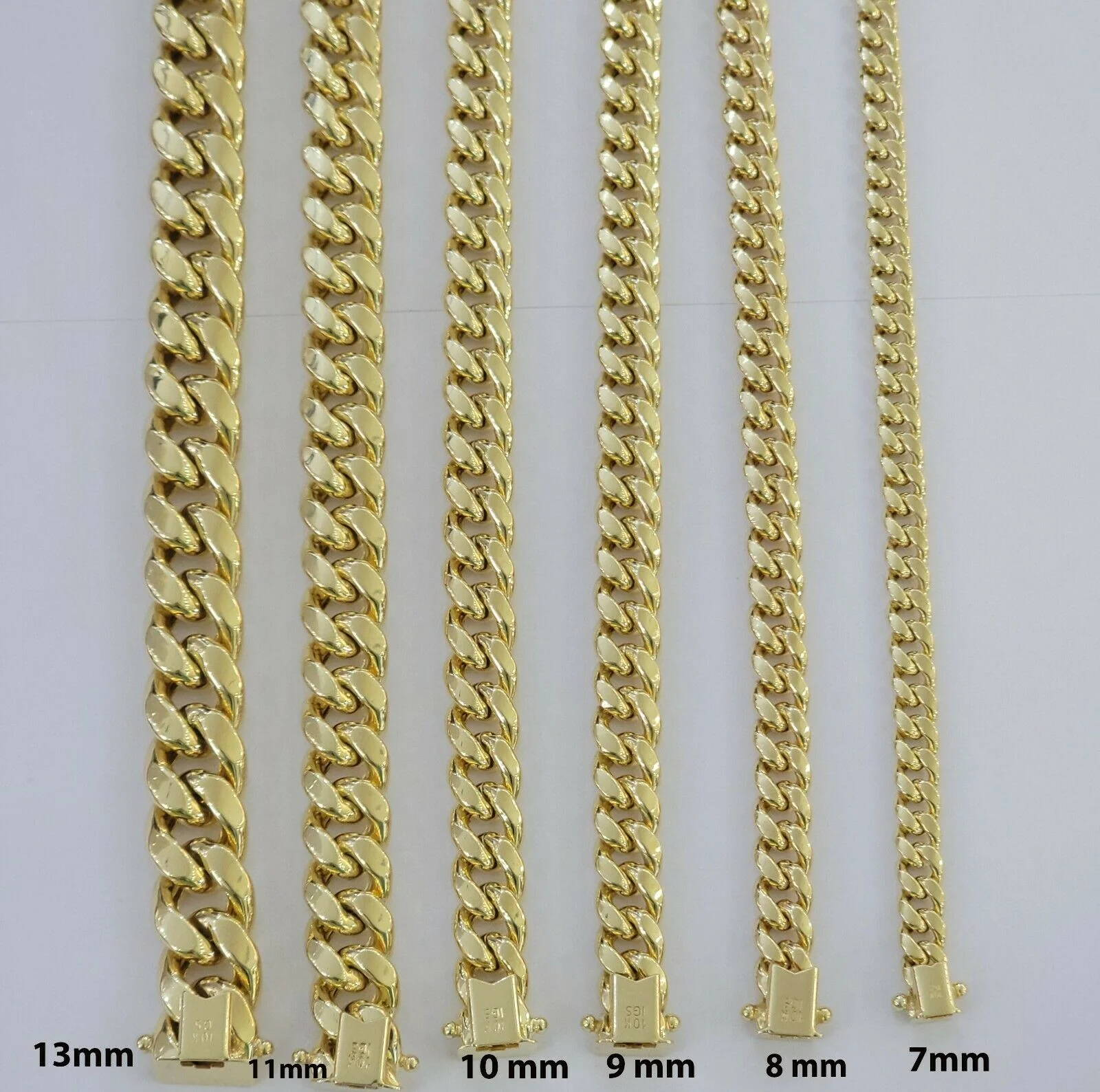 Real 10k Yellow Gold Bracelet 6mm-15mm Miami Cuban Link 7.5"-9" Mens 10kt - Image 3