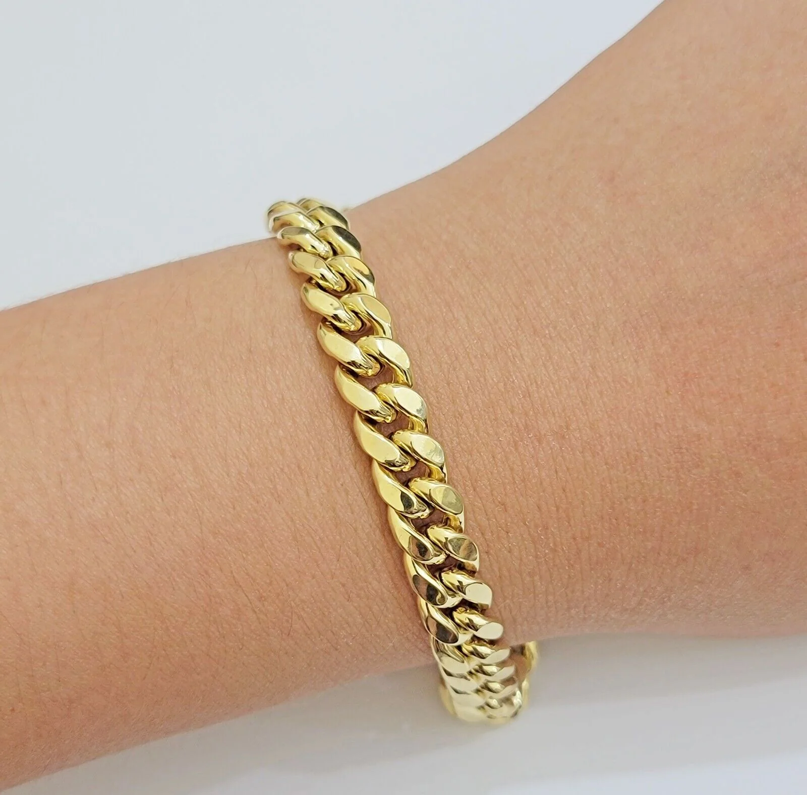 Real 10k Yellow Gold Bracelet 9mm Miami Cuban Link Men's 8.5" inch 10kt Unisex - Image 6