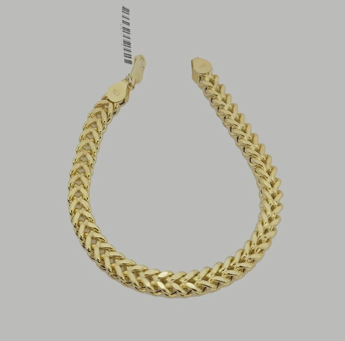 Real 10k Yellow Gold Bracelet Franco 8 Inch 4mm 5mm 6mm 10kt Mens BRAND NEW - Image 15