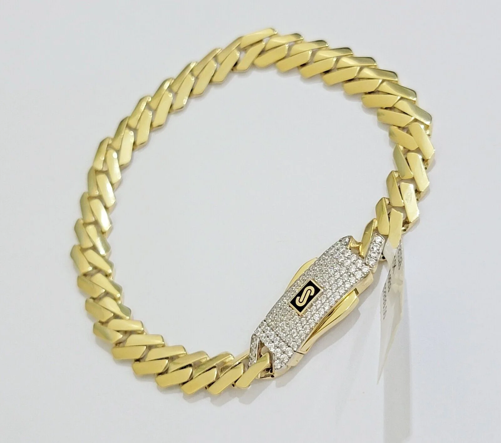 Real 10k Yellow Gold Bracelet Ladies 7.25 Inch 7mm Royal Monaco Cuban Link Women - Image 5