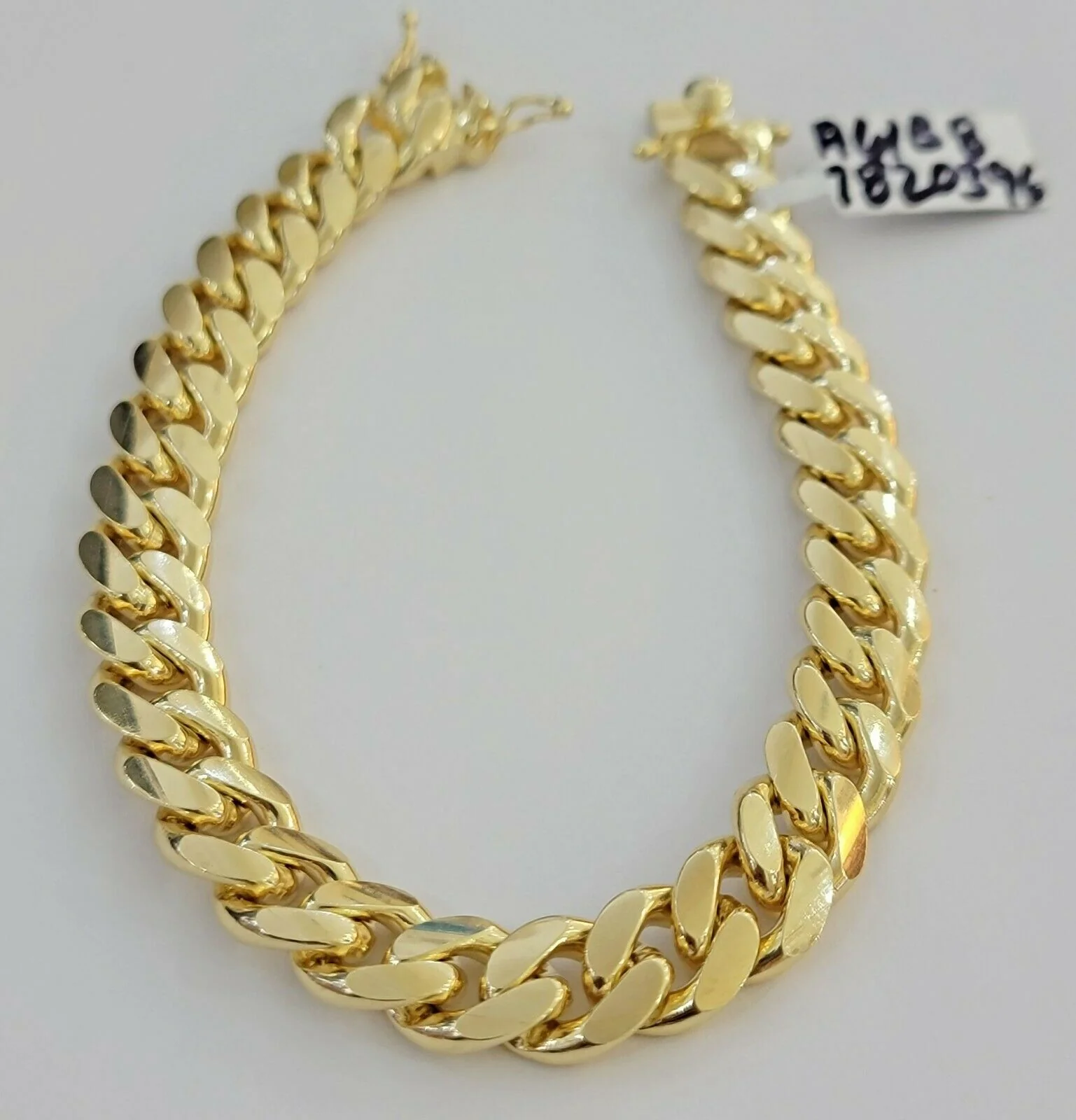 Real 10k Yellow Gold Bracelet Miami Cuban Link 11mm 8" 10kt Strong SOLID LINKS - Image 3