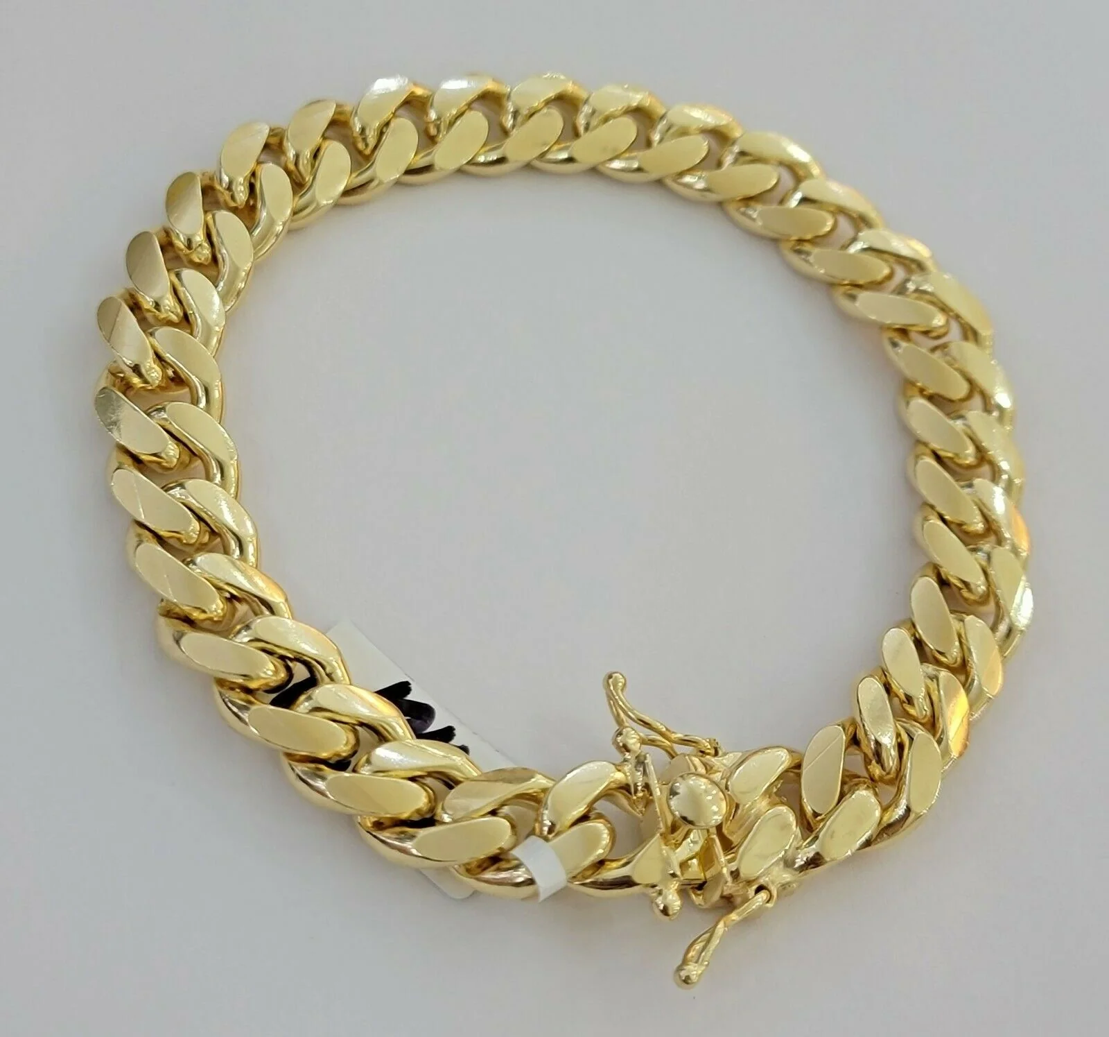 Real 10k Yellow Gold Bracelet Miami Cuban Link 11mm 8" 10kt Strong SOLID LINKS - Image 4