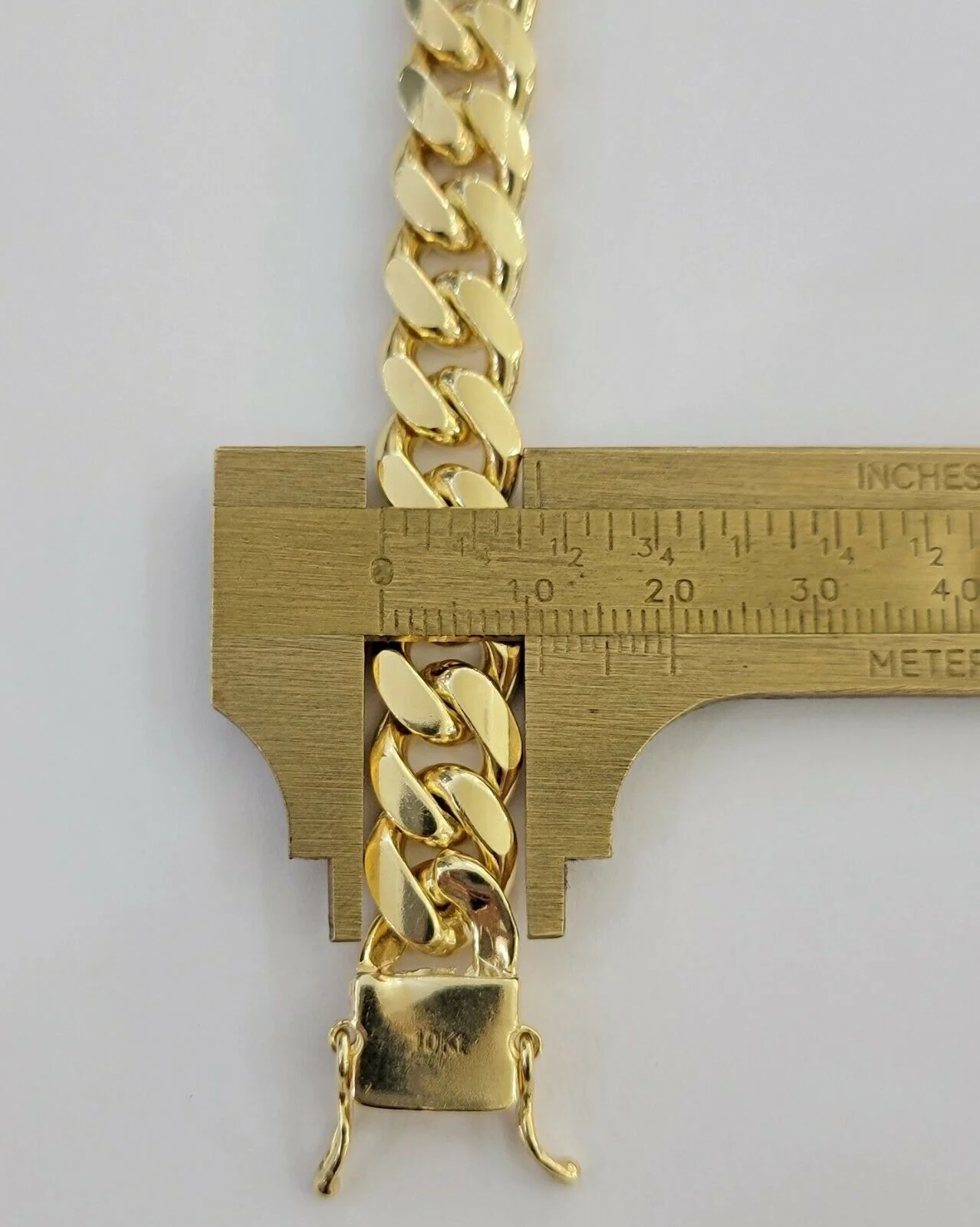 Real 10k Yellow Gold Bracelet Miami Cuban Link 11mm 8" 10kt Strong SOLID LINKS - Image 5