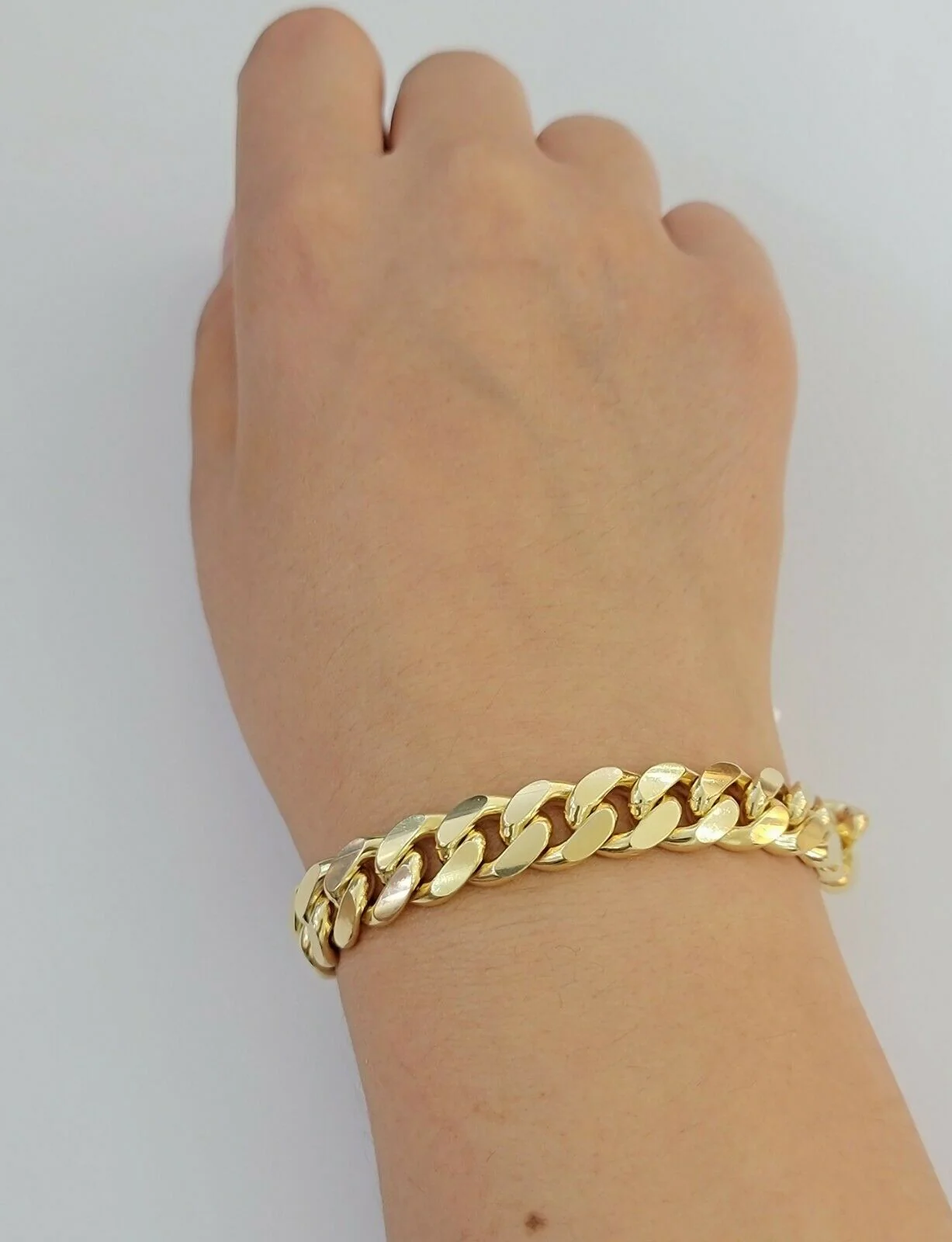 Real 10k Yellow Gold Bracelet Miami Cuban Link 11mm 8" 10kt Strong SOLID LINKS - Image 7