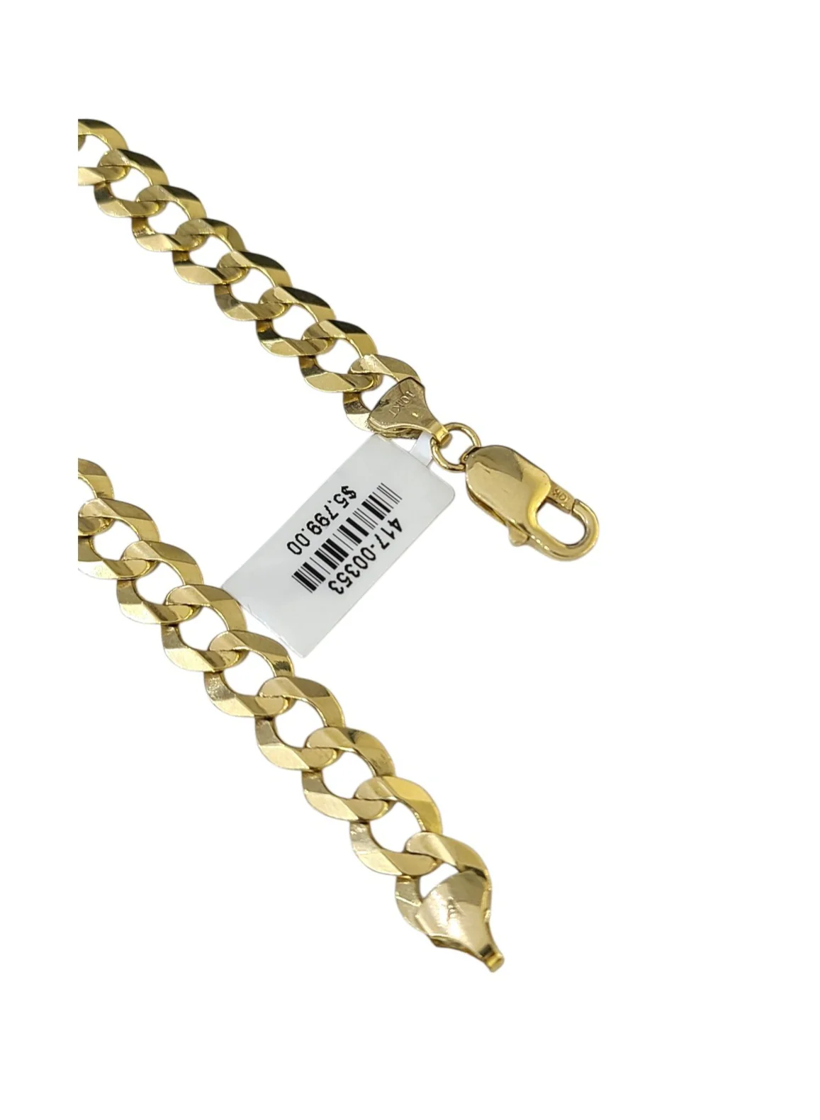 Real 10k Yellow Gold Bracelet Solid Cuban Curb 8 Inch 8mm 10kt Bracelet - Image 4