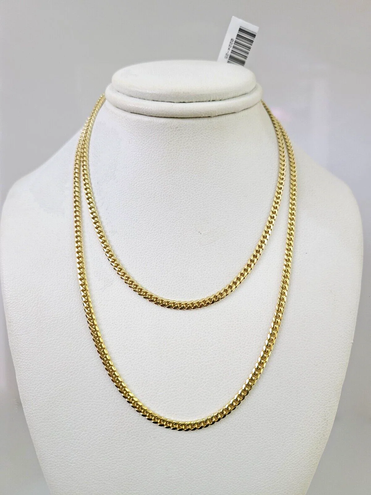 Real 10k Yellow Gold Chain 3mm Solid Miami Cuban Link Necklace 22 Inch Genuine - Image 2