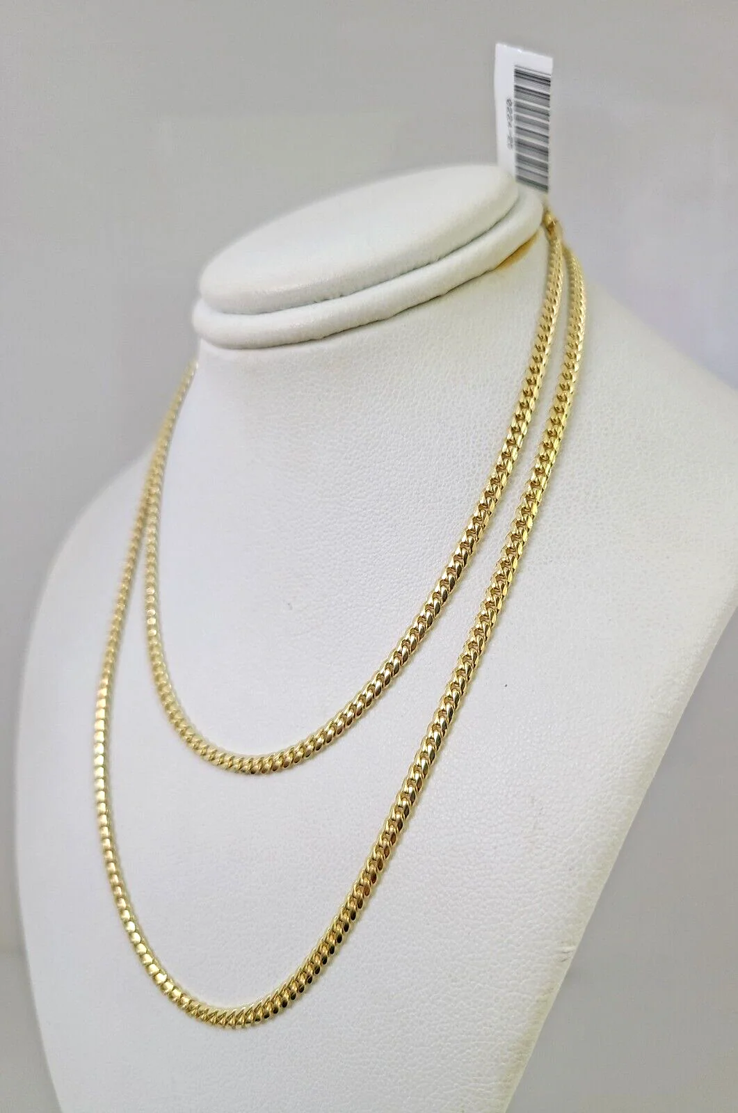 Real 10k Yellow Gold Chain 3mm Solid Miami Cuban Link Necklace 24 Inch Genuine - Image 2