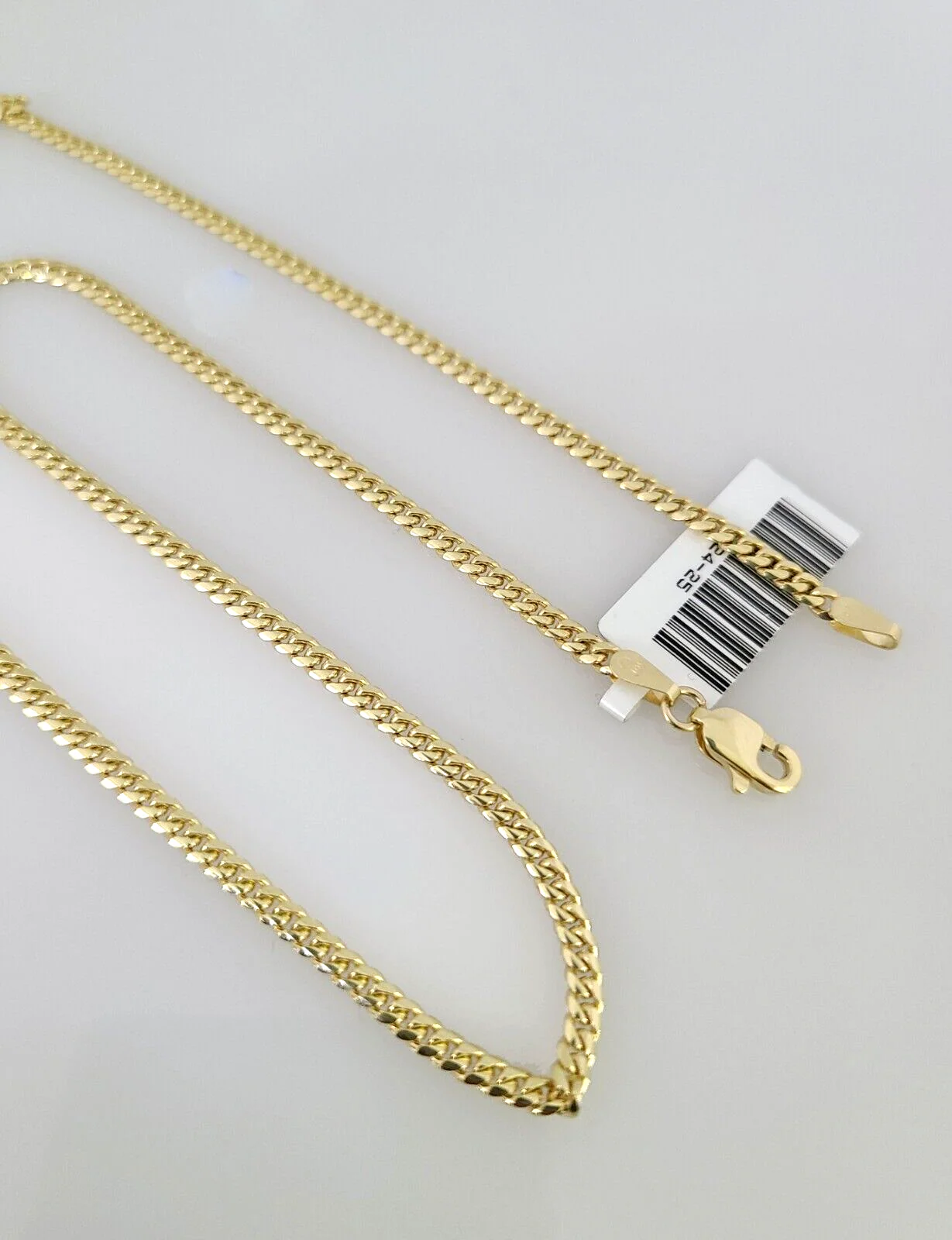 Real 10k Yellow Gold Chain 3mm Solid Miami Cuban Link Necklace 24 Inch Genuine - Image 4