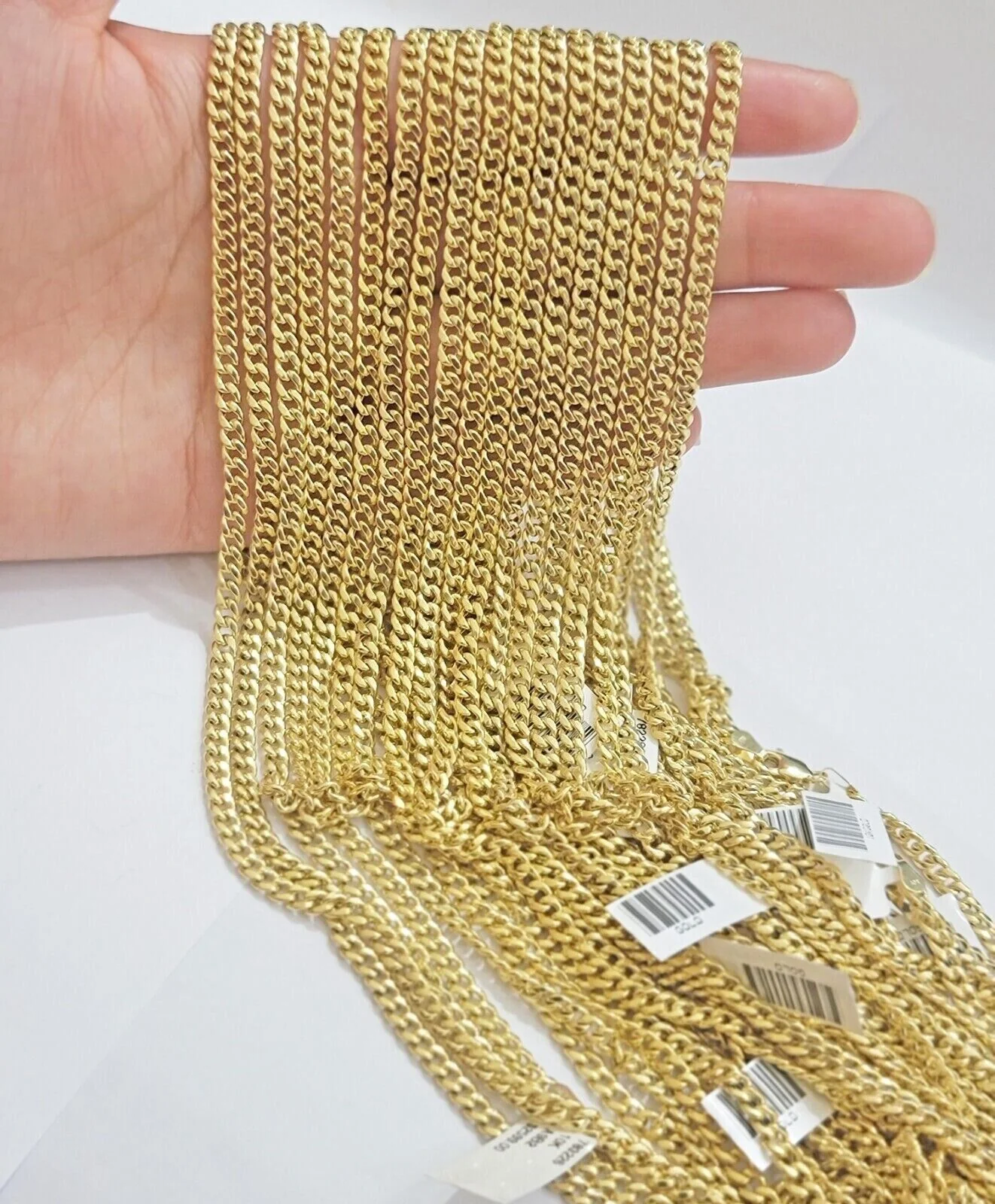 Real 10k Yellow Gold chain Miami Cuban Link 4mm STRONG Necklace For Pendant 10kt - Image 3