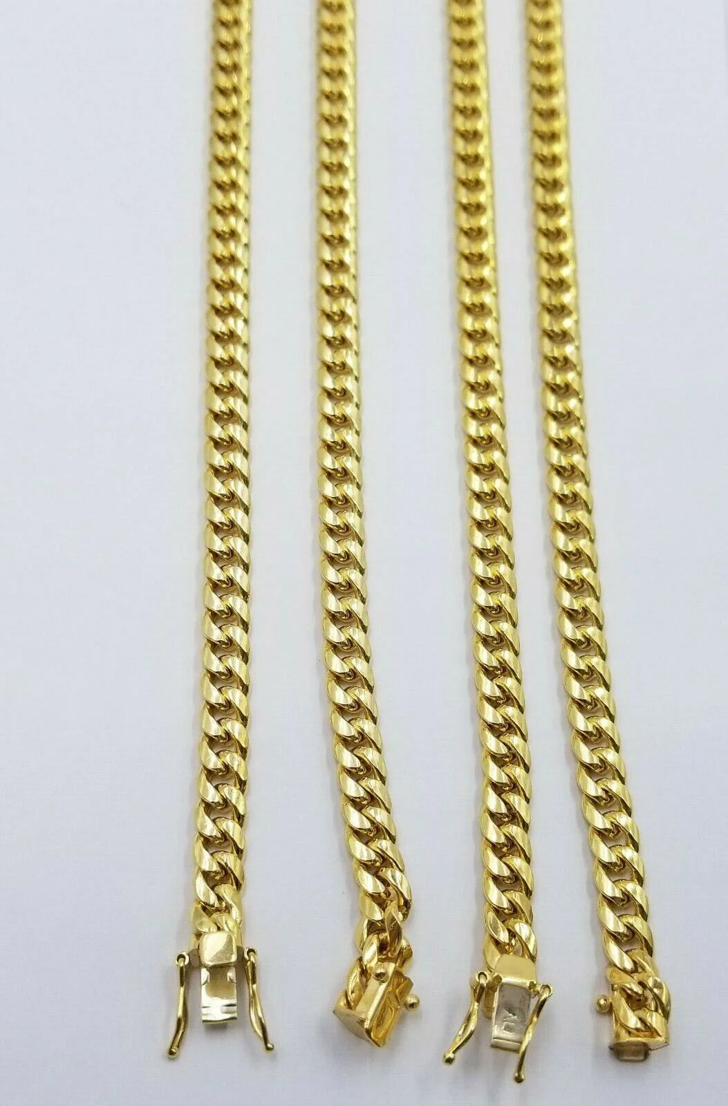Real 10k Yellow Gold chain Miami Cuban Link necklace 6mm Mens 10kt 22" Box Lock - Image 3