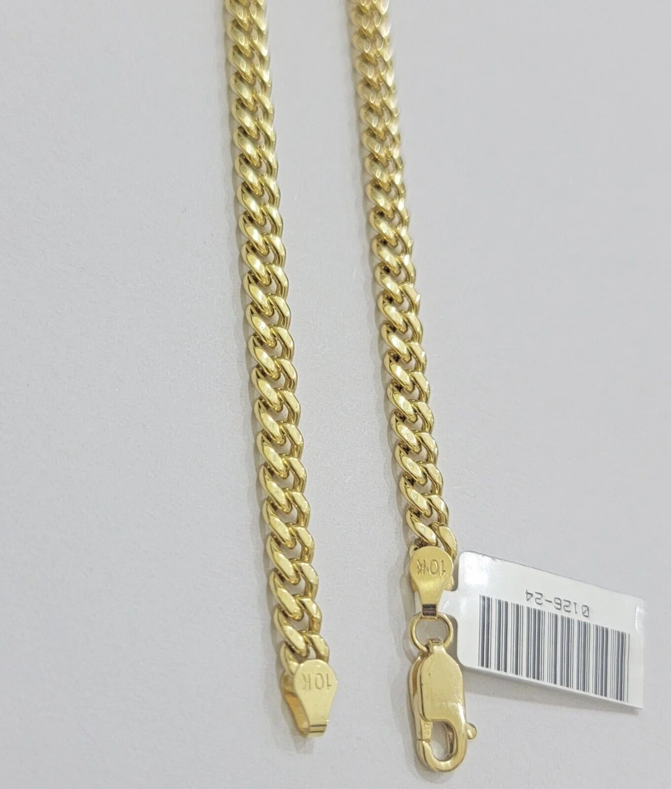 Real 10K Yellow Gold Chain Necklace Miami Cuban Link Chain 4.5mm 18" - 26'' Inch - Image 7